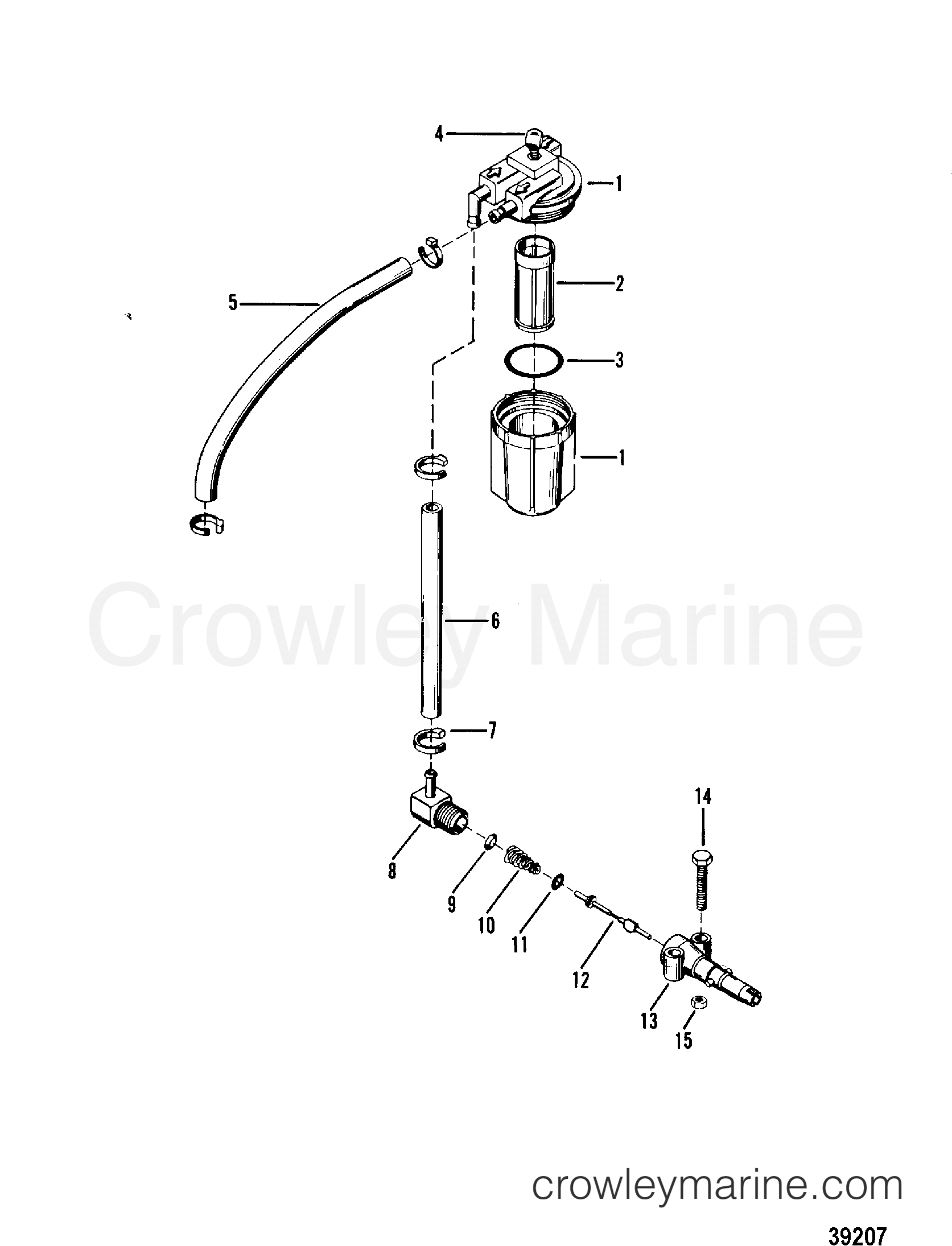 1982 Outboard 18 [EL] - 1018522 - FUEL FILTER ASSEMBLY