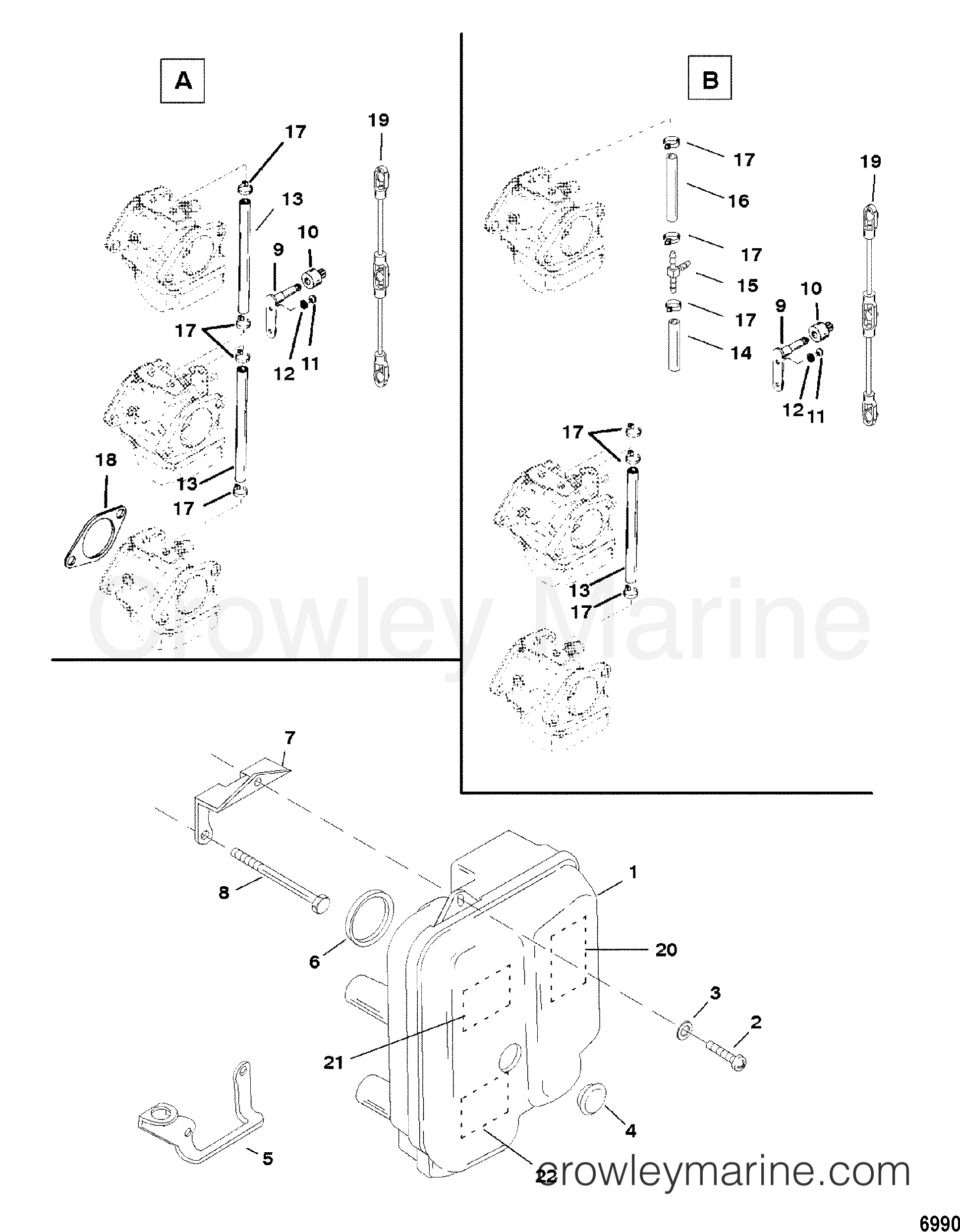 1998 Outboard 40 [ELO] - 7043312GD - ATTENUATOR PLATE