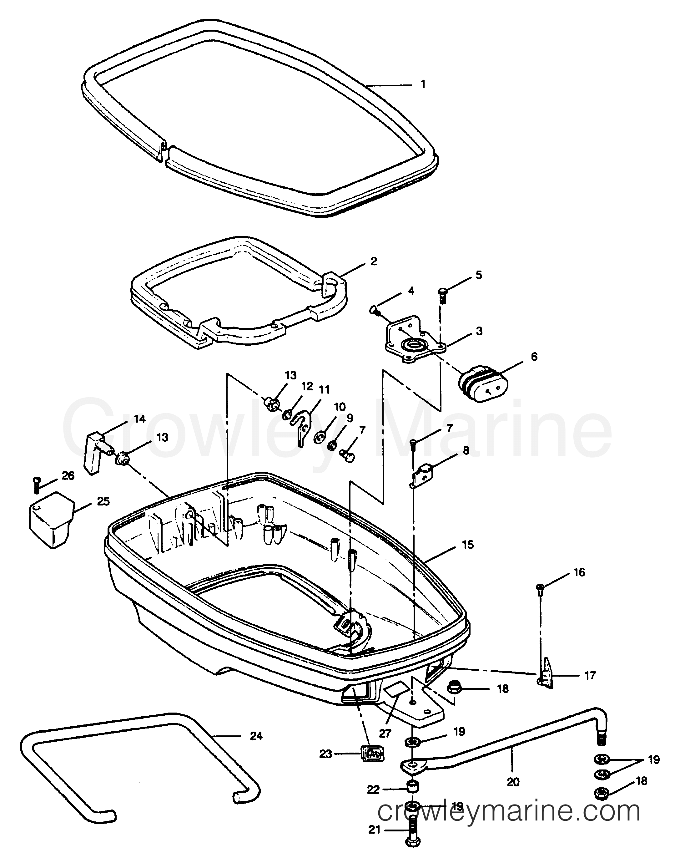1990 Outboard 35 - 353X90C [Force] - SUPPORT PLATE