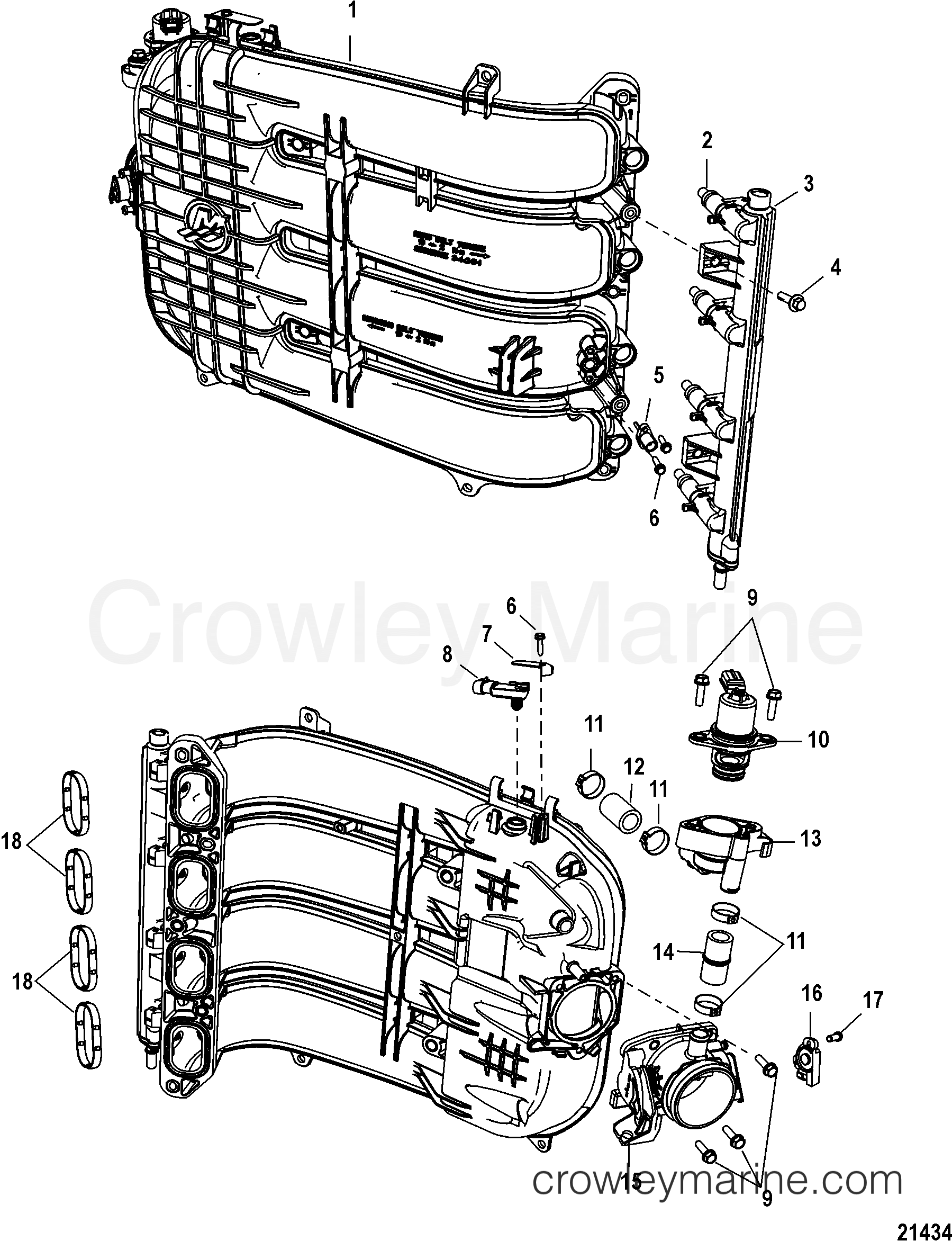 2006 Outboard 115EFI [EXLHPT 4] - 1115F2TKX - INTERGRATED AIR FUEL MODULE COMPONENTS
