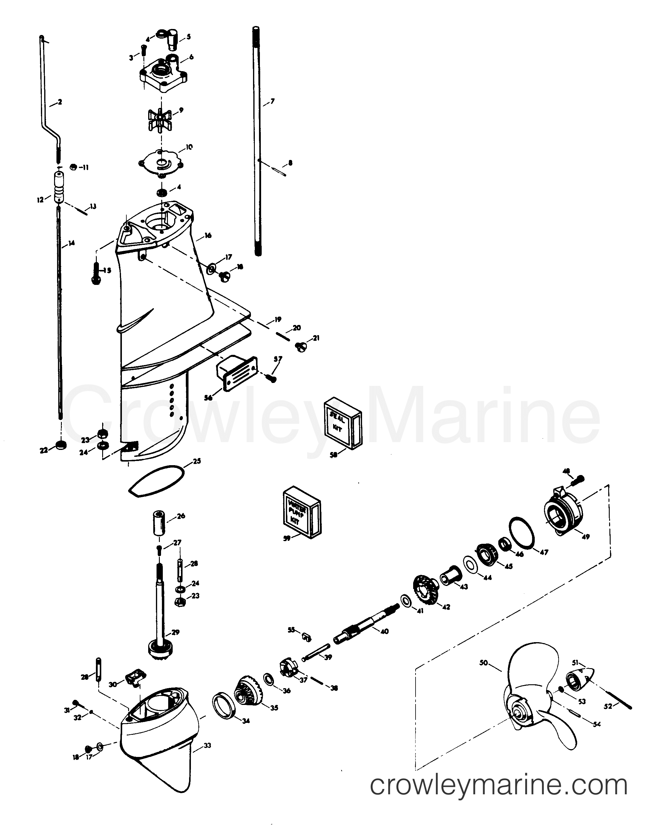 1979 Outboard 7.5 - H0070B79A - GEAR HOUSING