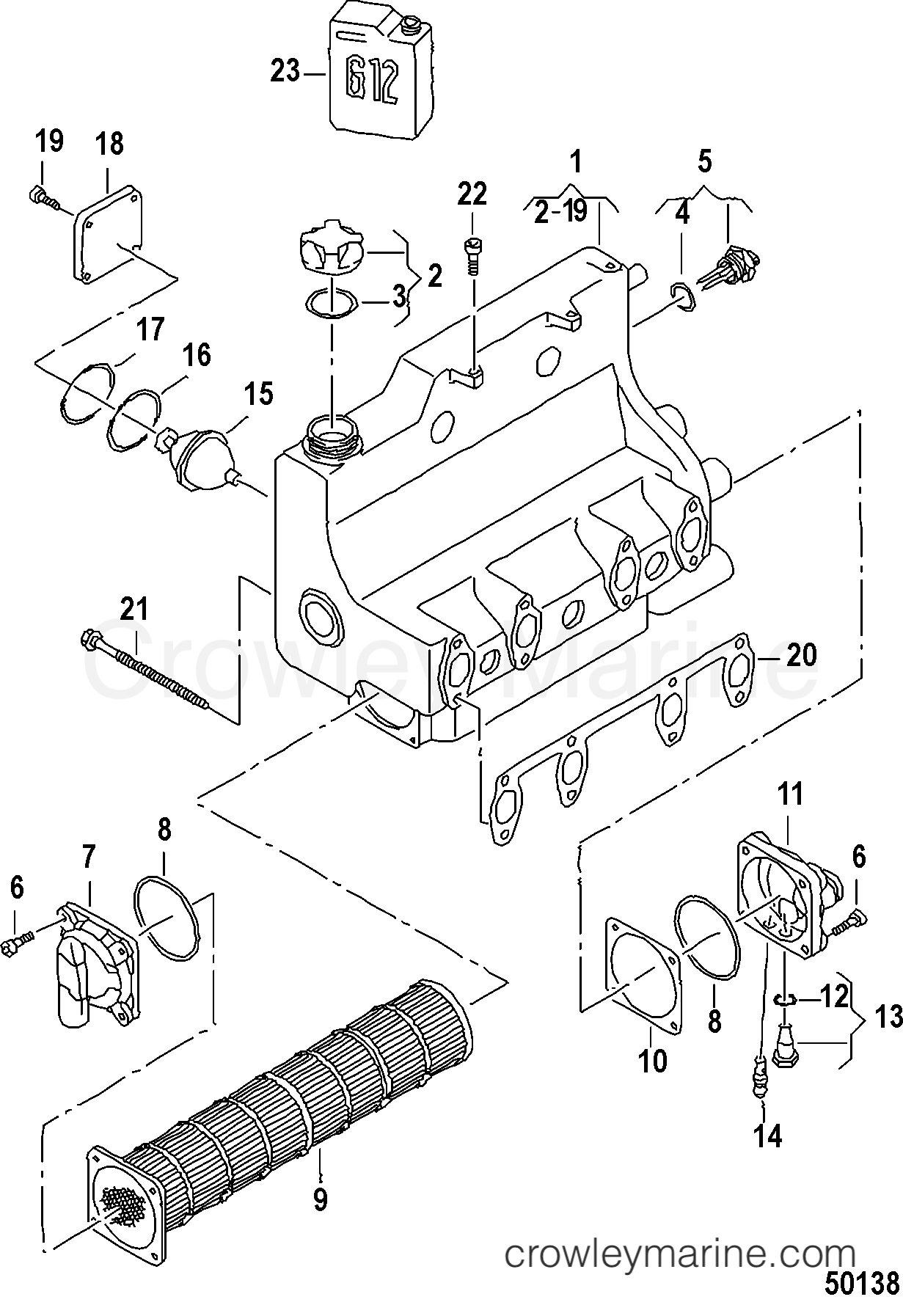 2012 Inboard Engine 1.9L SDI - 3D190036D - RADIATOR