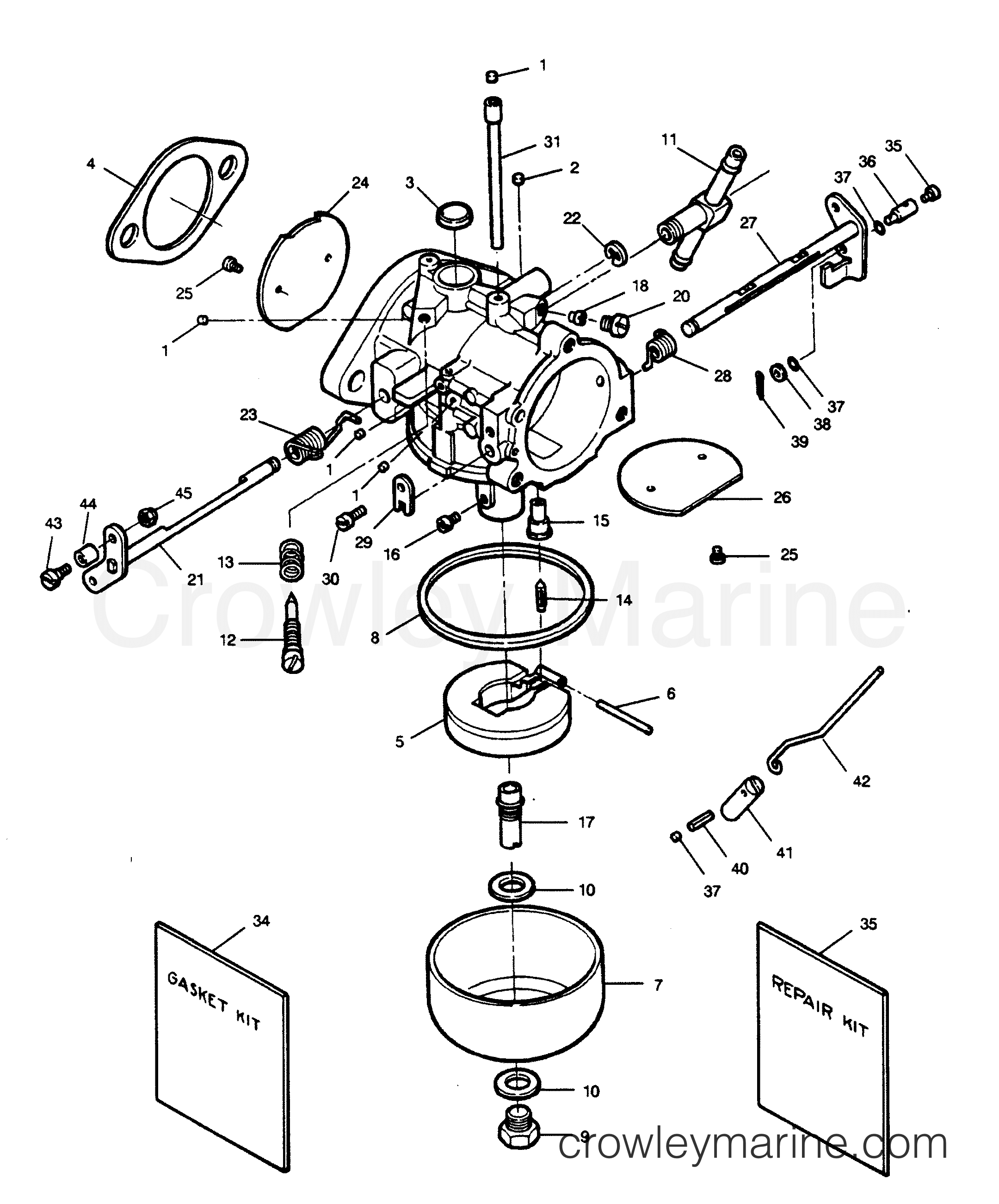 1990 Outboard 50 - 507A90D [Force] - CARBURETOR