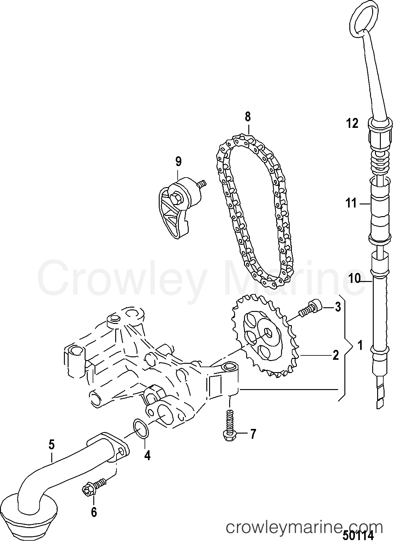 2012 Inboard Engine 1.9L TDI - 3D190020D - OIL PUMP