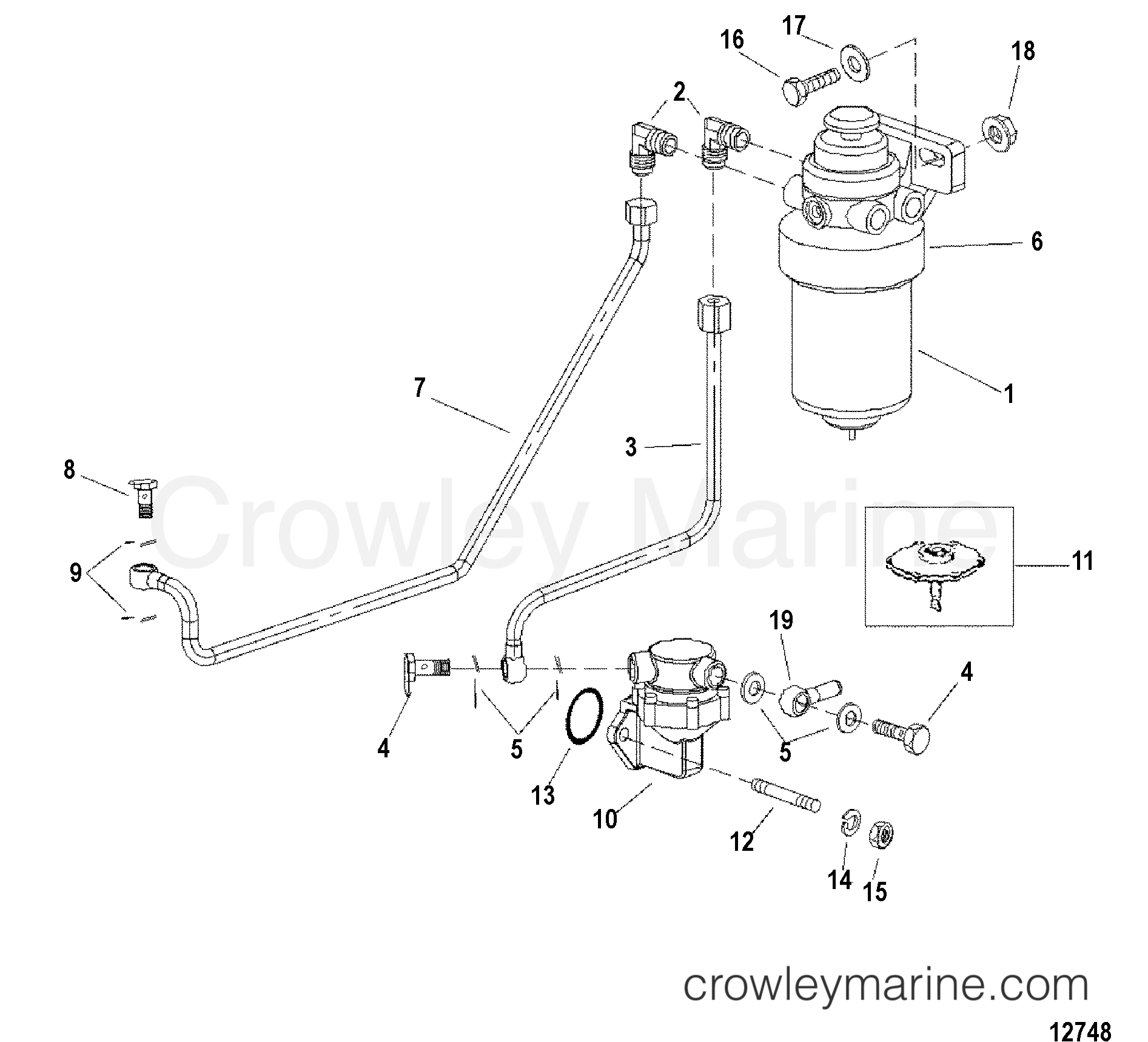 1998 Inboard Engine 642D [D-TRONIC] - 3C784BDLD - FUEL FILTER