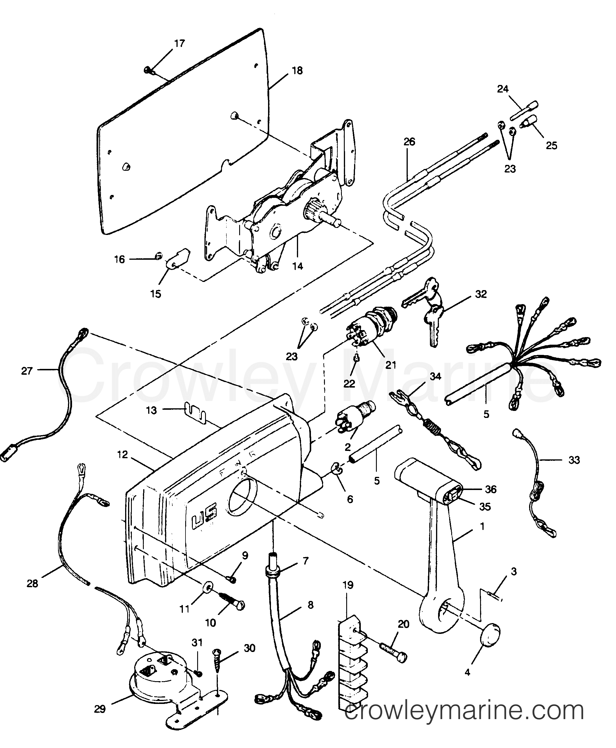 1990 Outboard 50 - 507F90A [Force] - REMOTE CONTROL