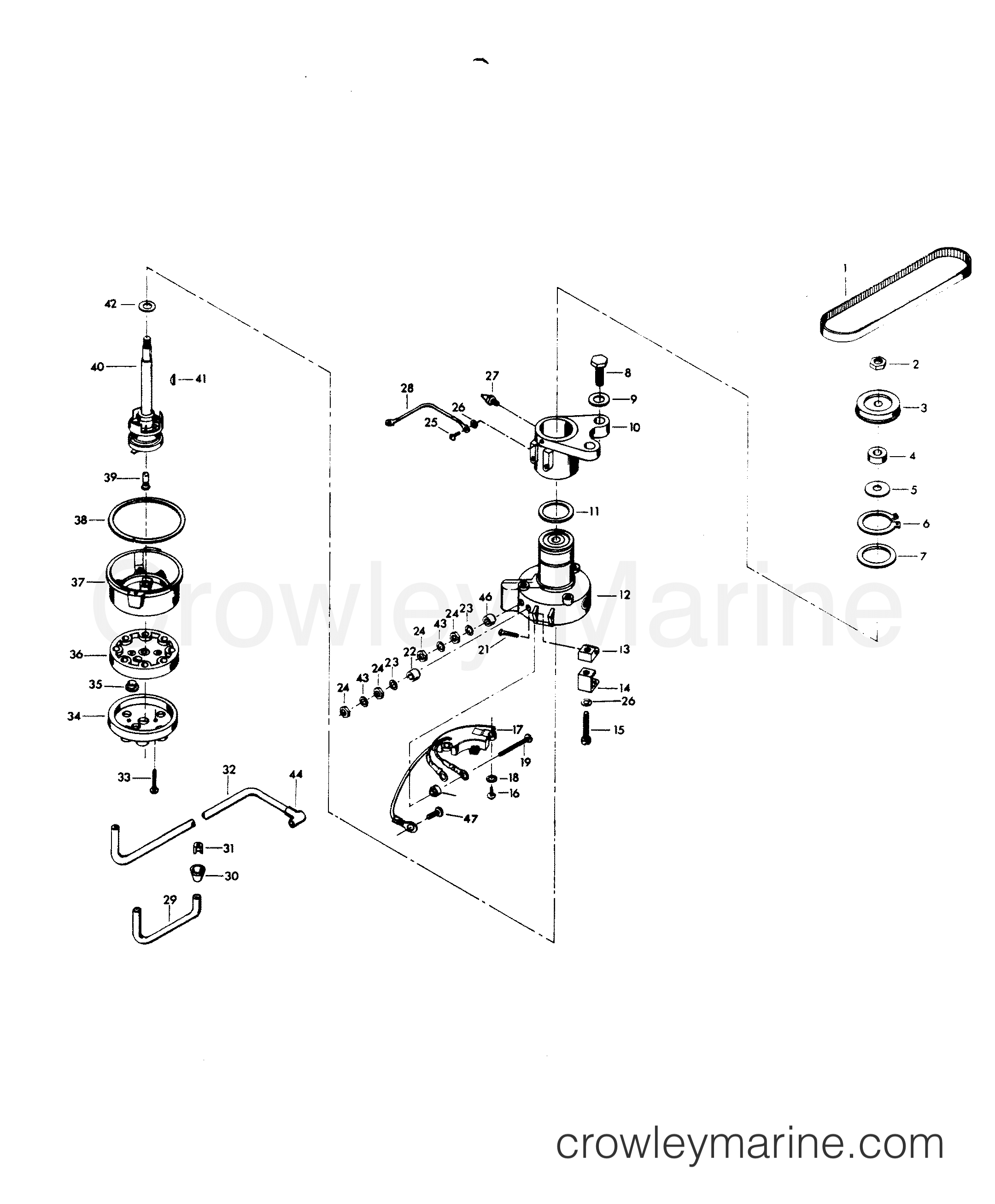 1980 Outboard 75 - 757B0F - DISTRIBUTOR