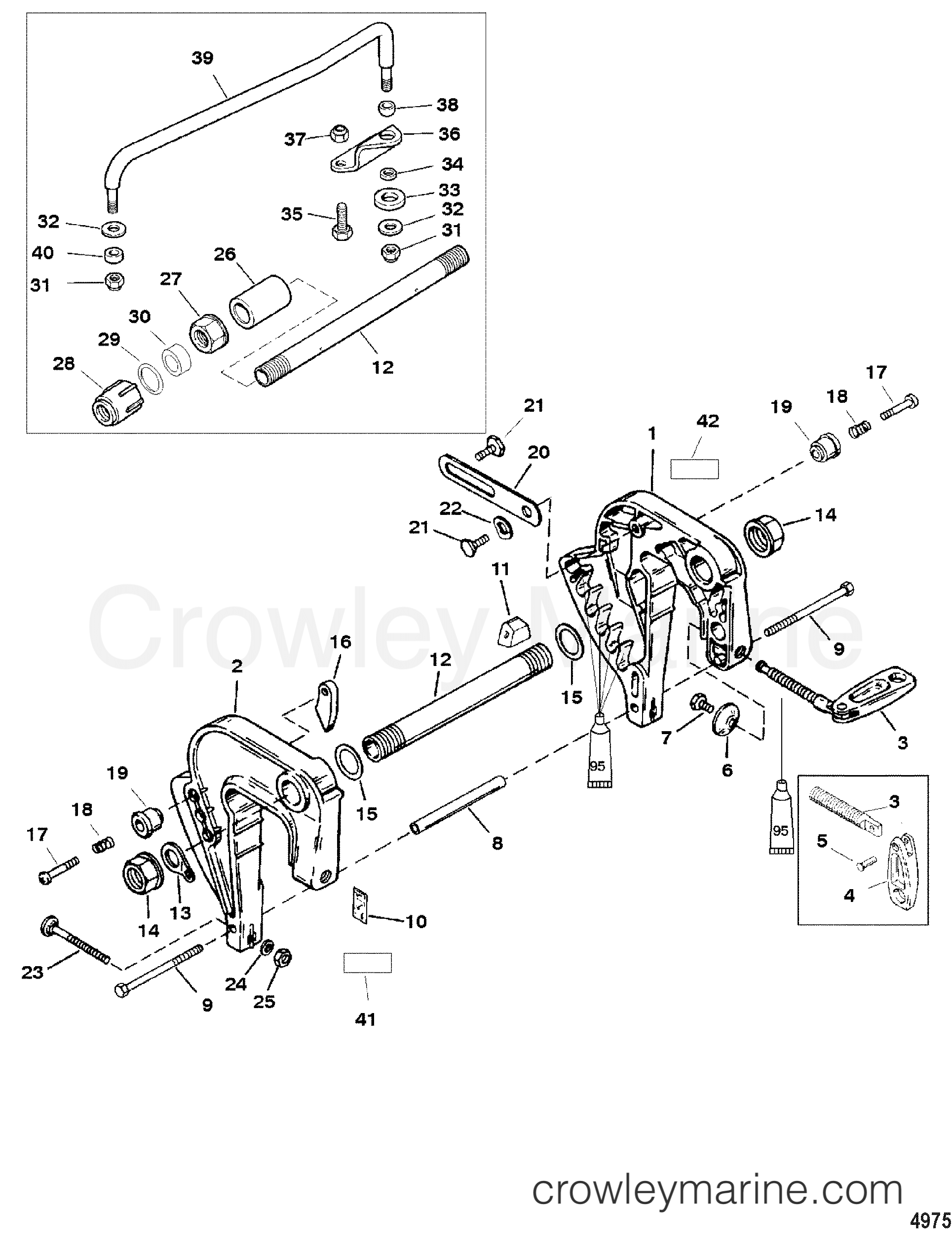 1999 Outboard 13.5 [ML] - 7013213HB - CLAMP BRACKET