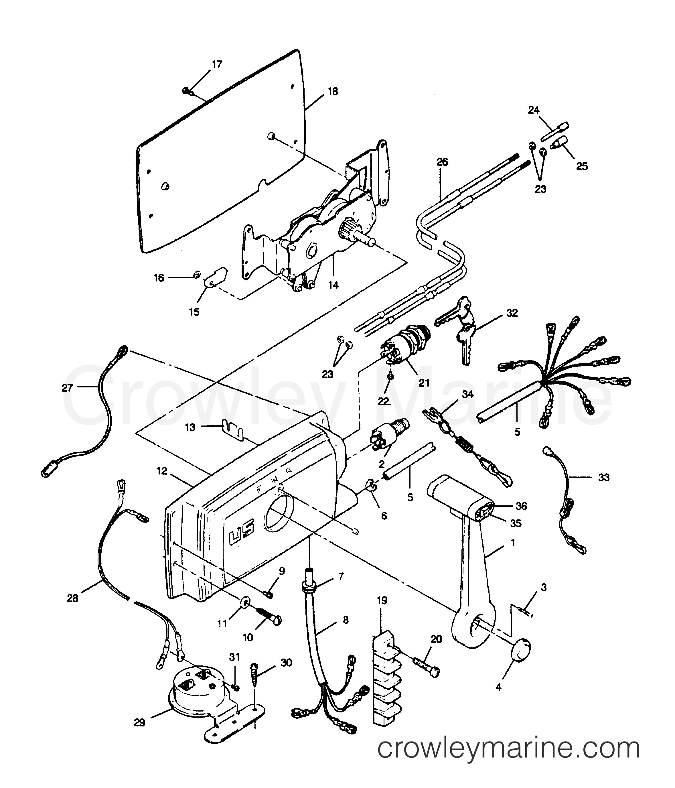 1990 Outboard 35 - 357F90B [Force] - REMOTE CONTROL