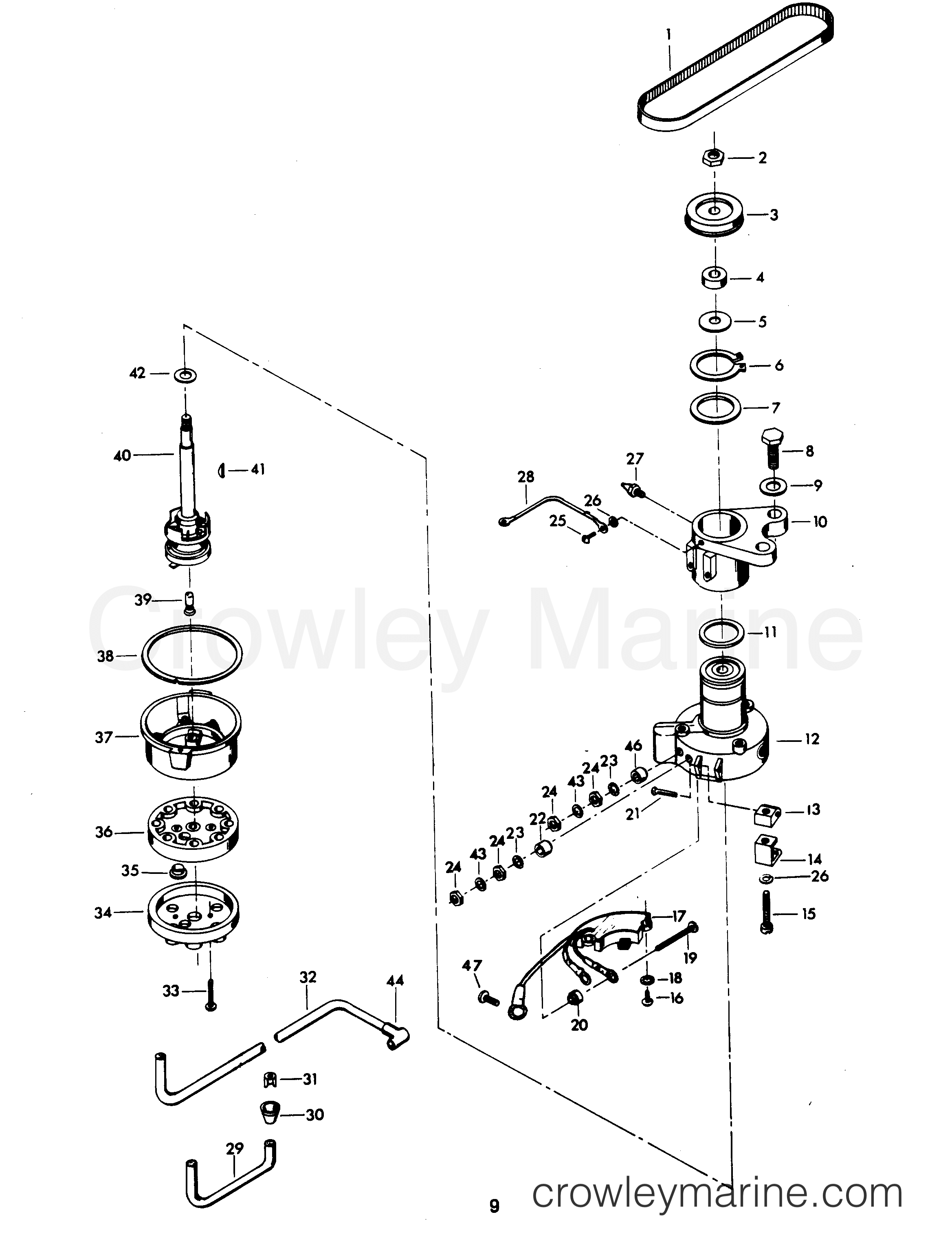 1979 Outboard 85 - H0859B79B - DISTRIBUTOR