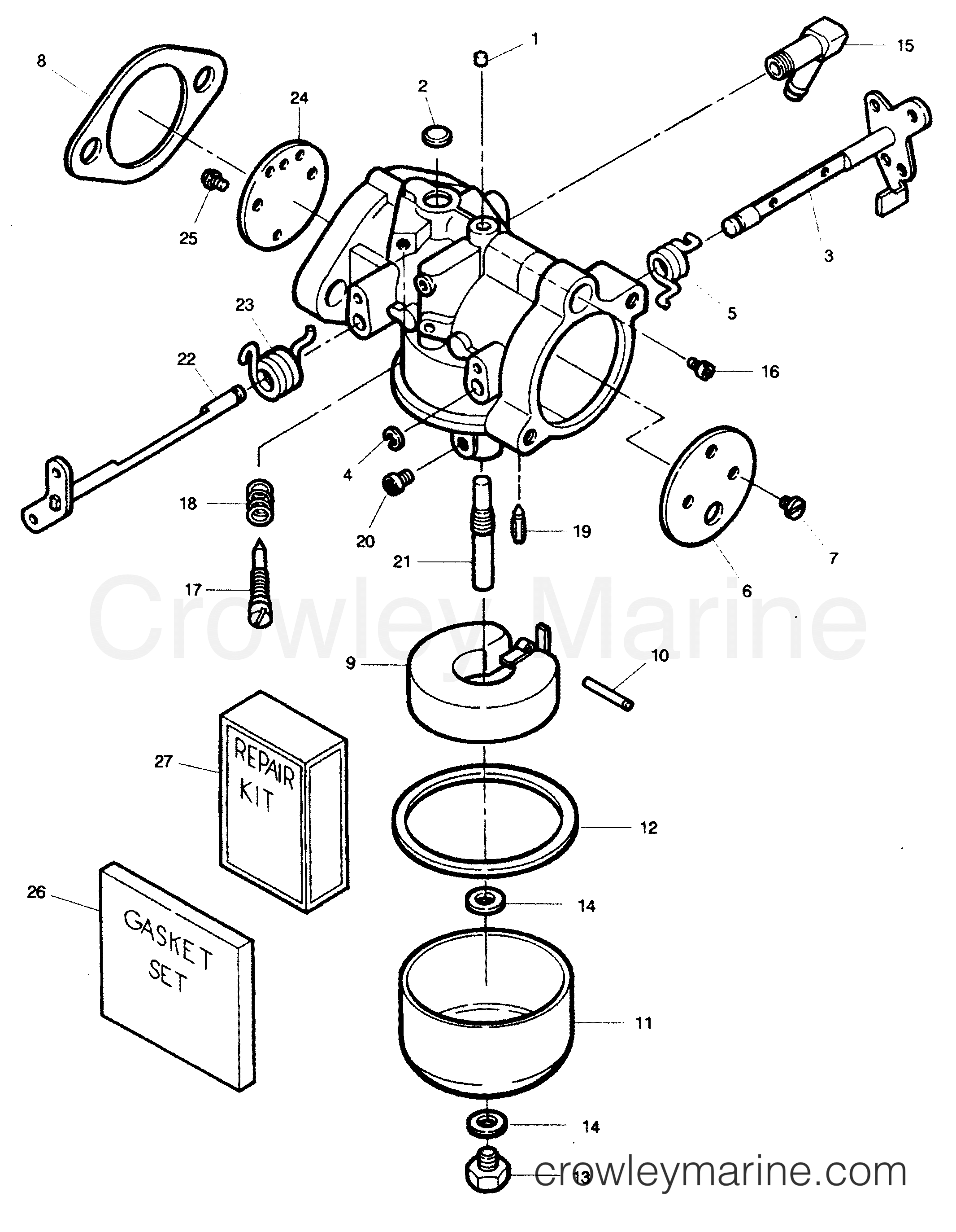 1991 Outboard 90 - 903E91D [Force] - CARBURETOR