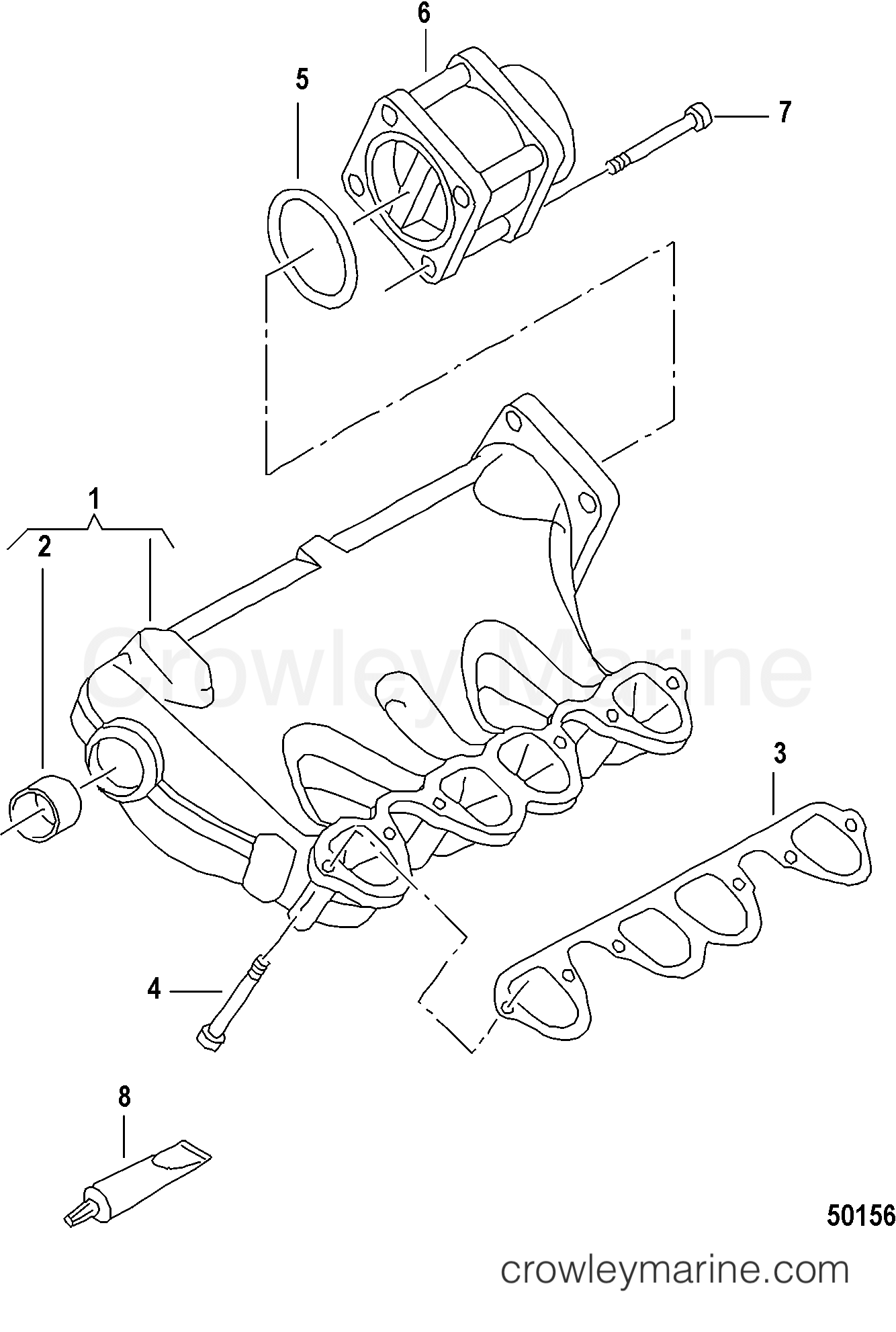 2012 Inboard Engine 1.9L TDI - 3D190020D - SUCTION PIPE/CONTROL FLAP