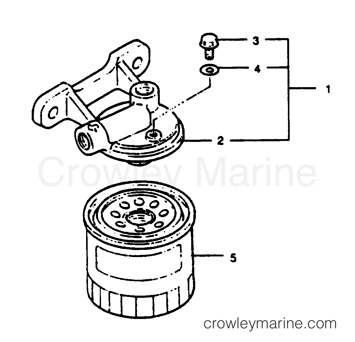 1990 Inboard Engine 3.9LD [STARBOARD] - 33922B9CS - FUEL FILTER