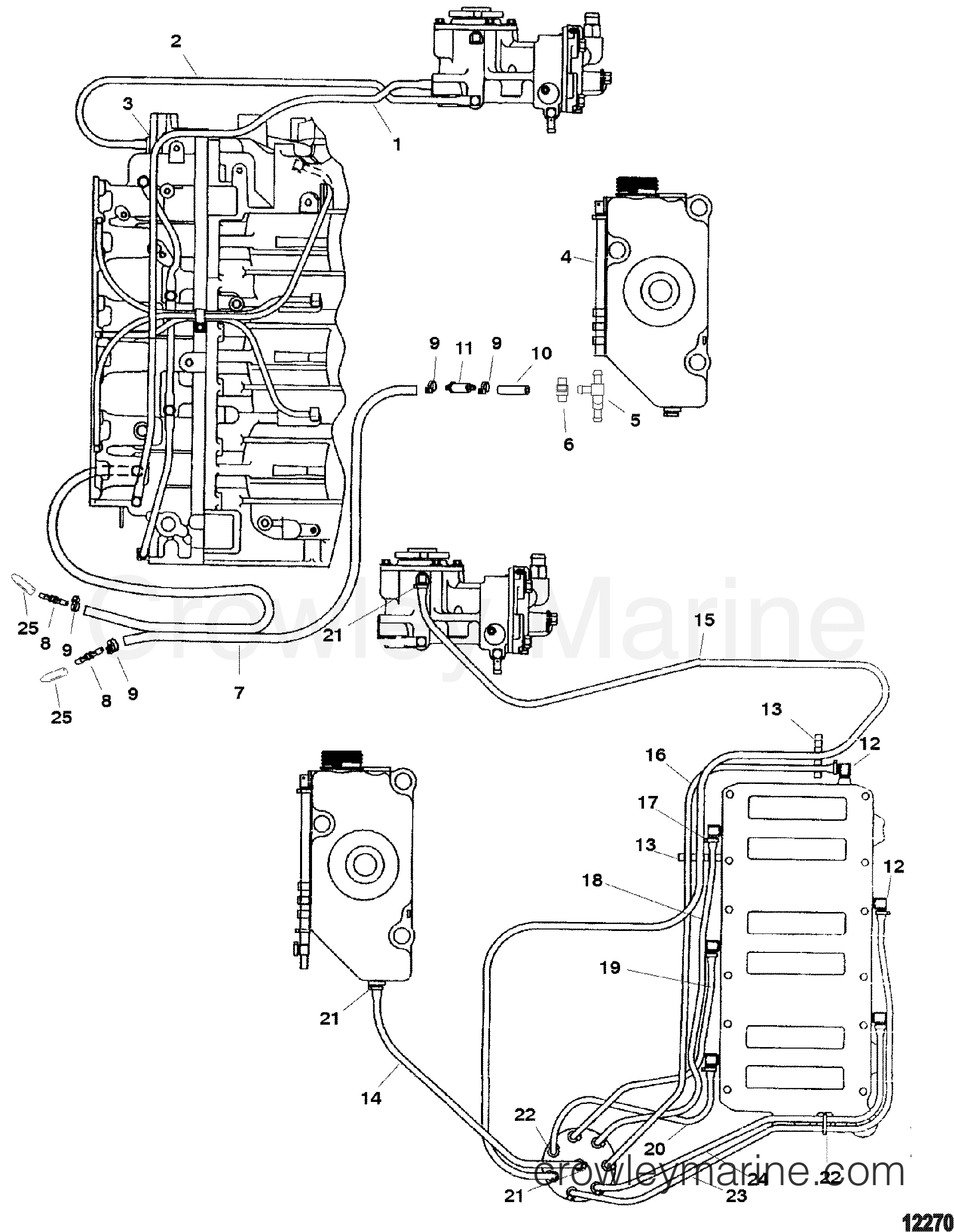 2000 Outboard 225DFI [XXL SW] - 72254930D - OILING SYSTEM