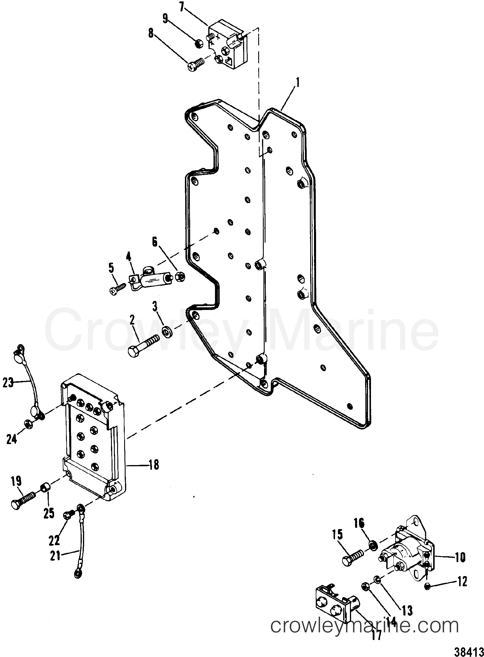 1986 Outboard 115 [ELPTO] - 7115726 - SWITCH BOX AND STARTER SOLENOID