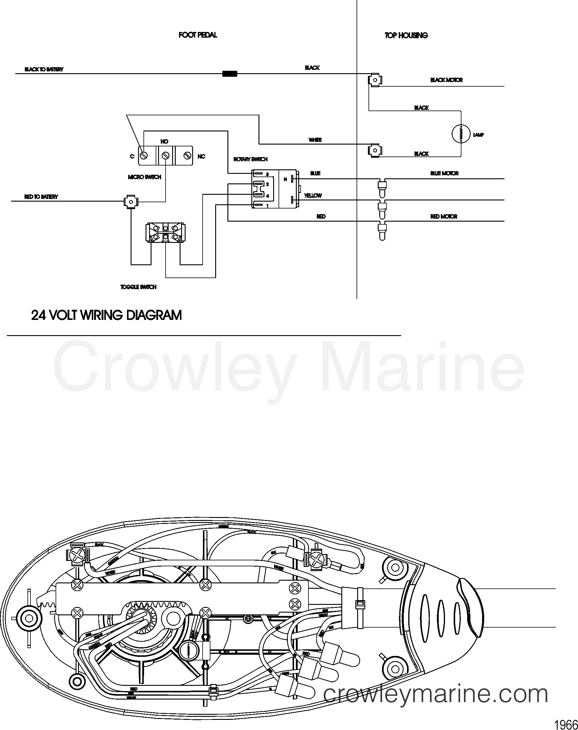 WIRE DIAGRAM(MODEL FW60FB) 2003 Electric Trolling Motor
