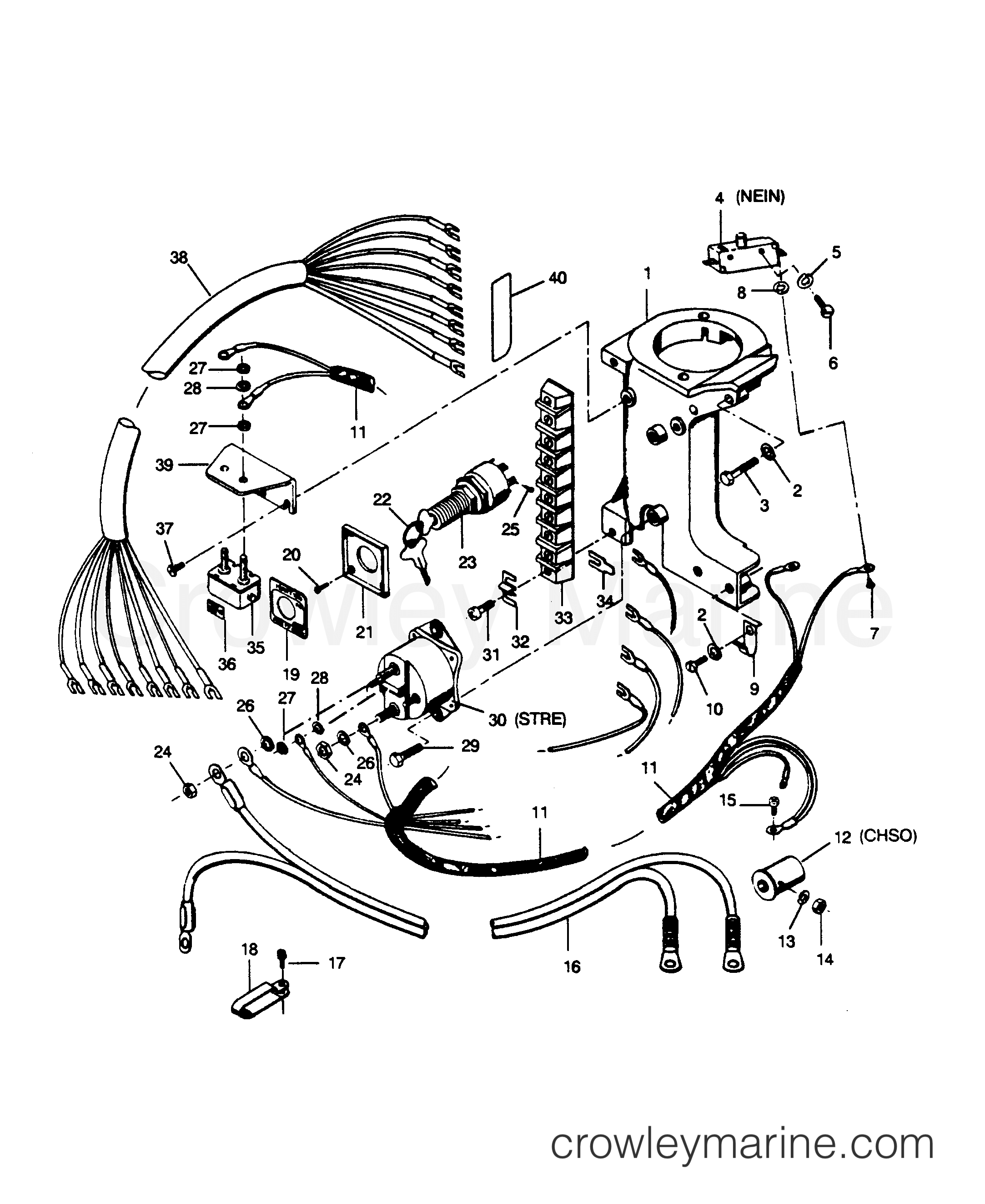 1990 Outboard 35 - 357F90B [Force] - ELECTRICAL COMPONENTS