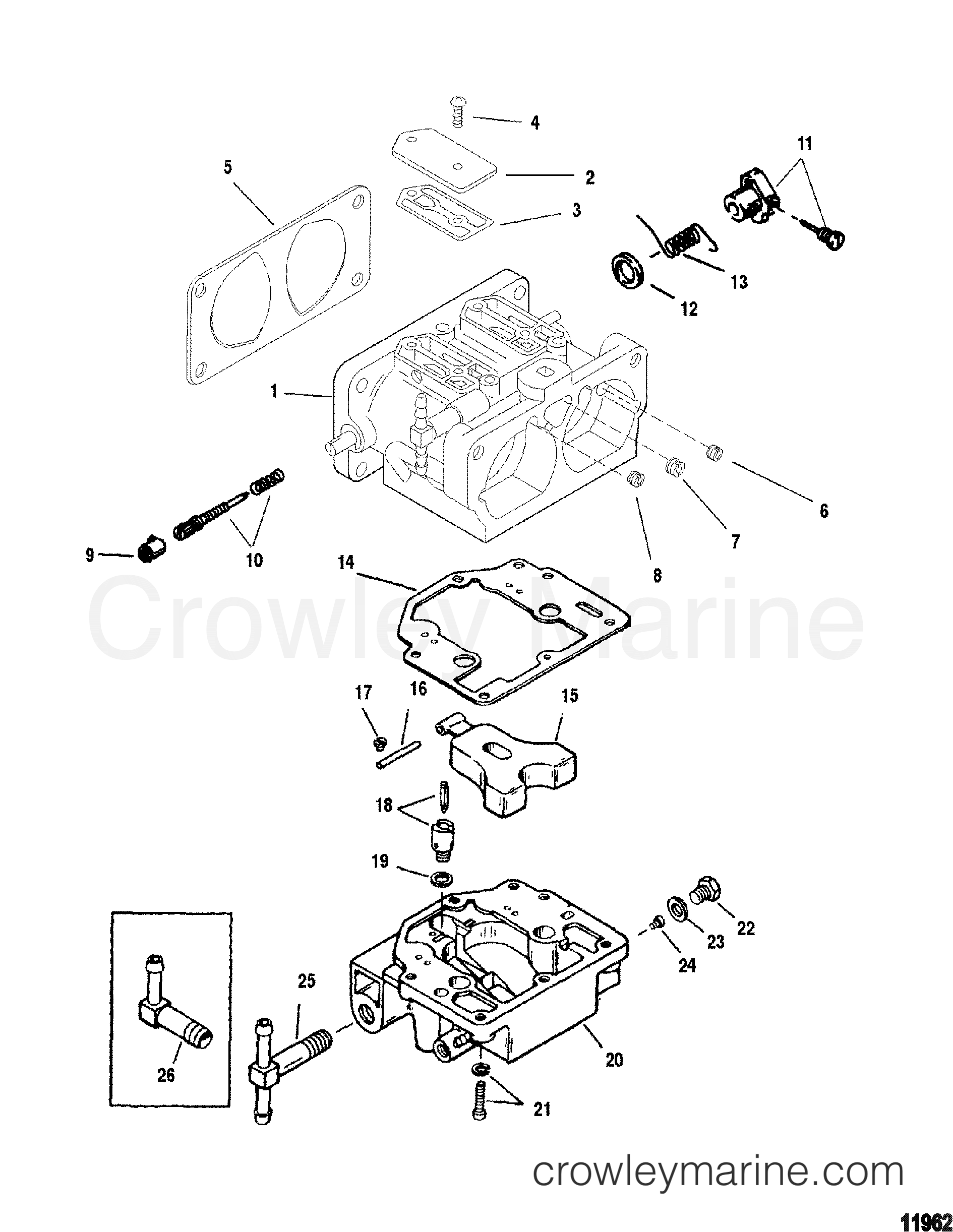 1999 Outboard 150 [XL] - 7150422HD - CARBURETOR