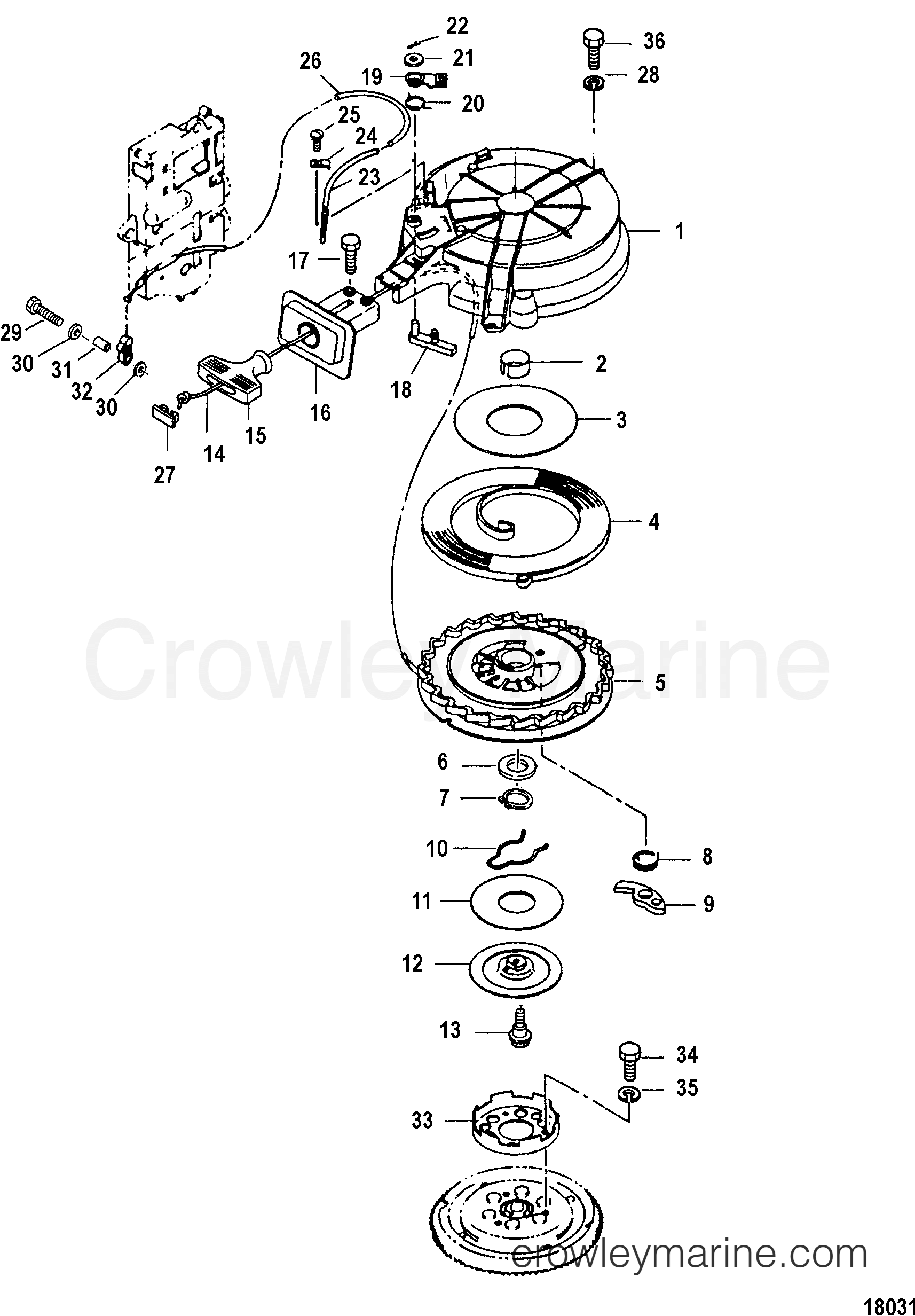 2006 Outboard 40 [ELO] - 7040312UL - RECOIL STARTER