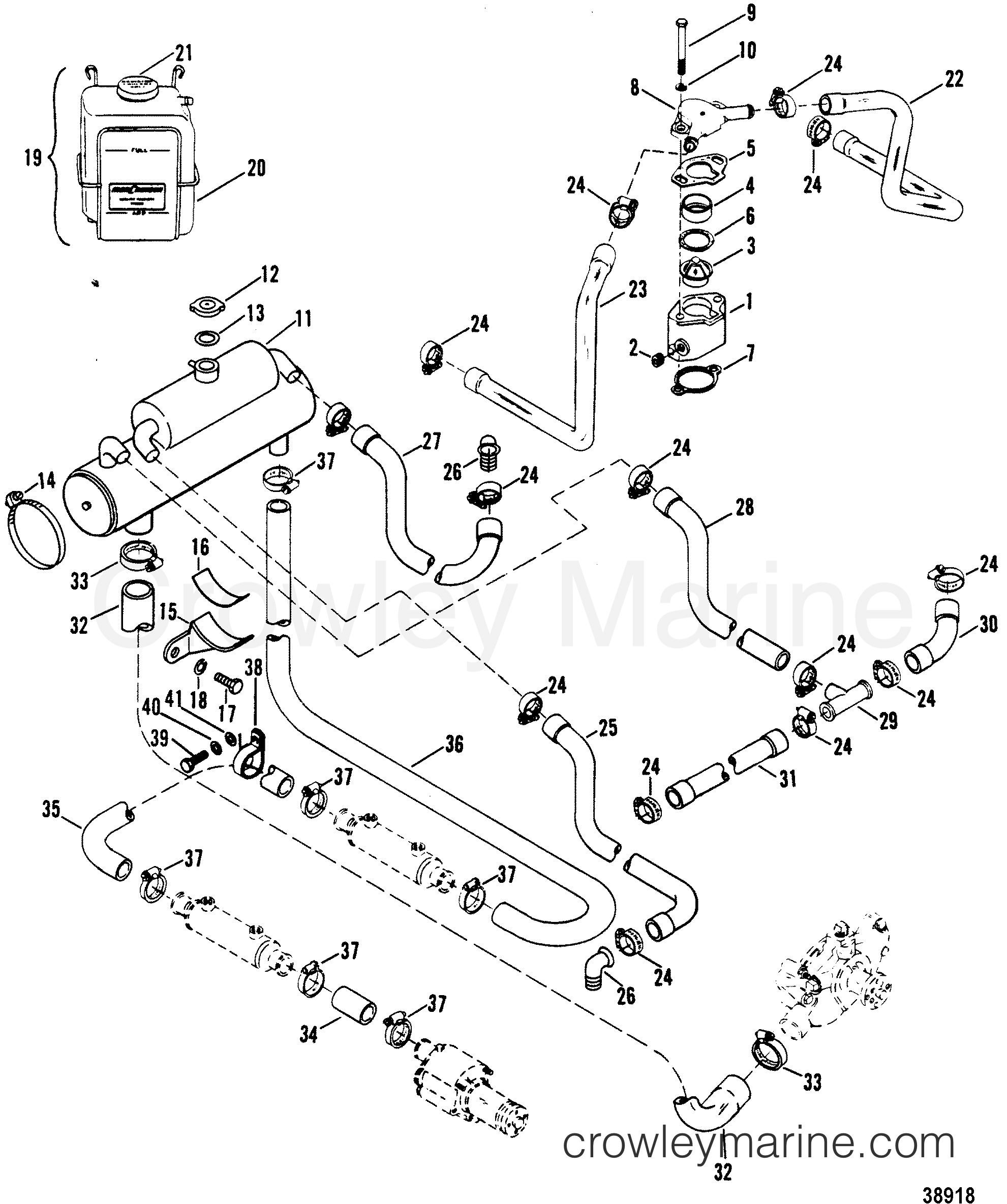 1985 Inboard Engine 340 - 3346310 - CLOSED COOLING SYSTEM