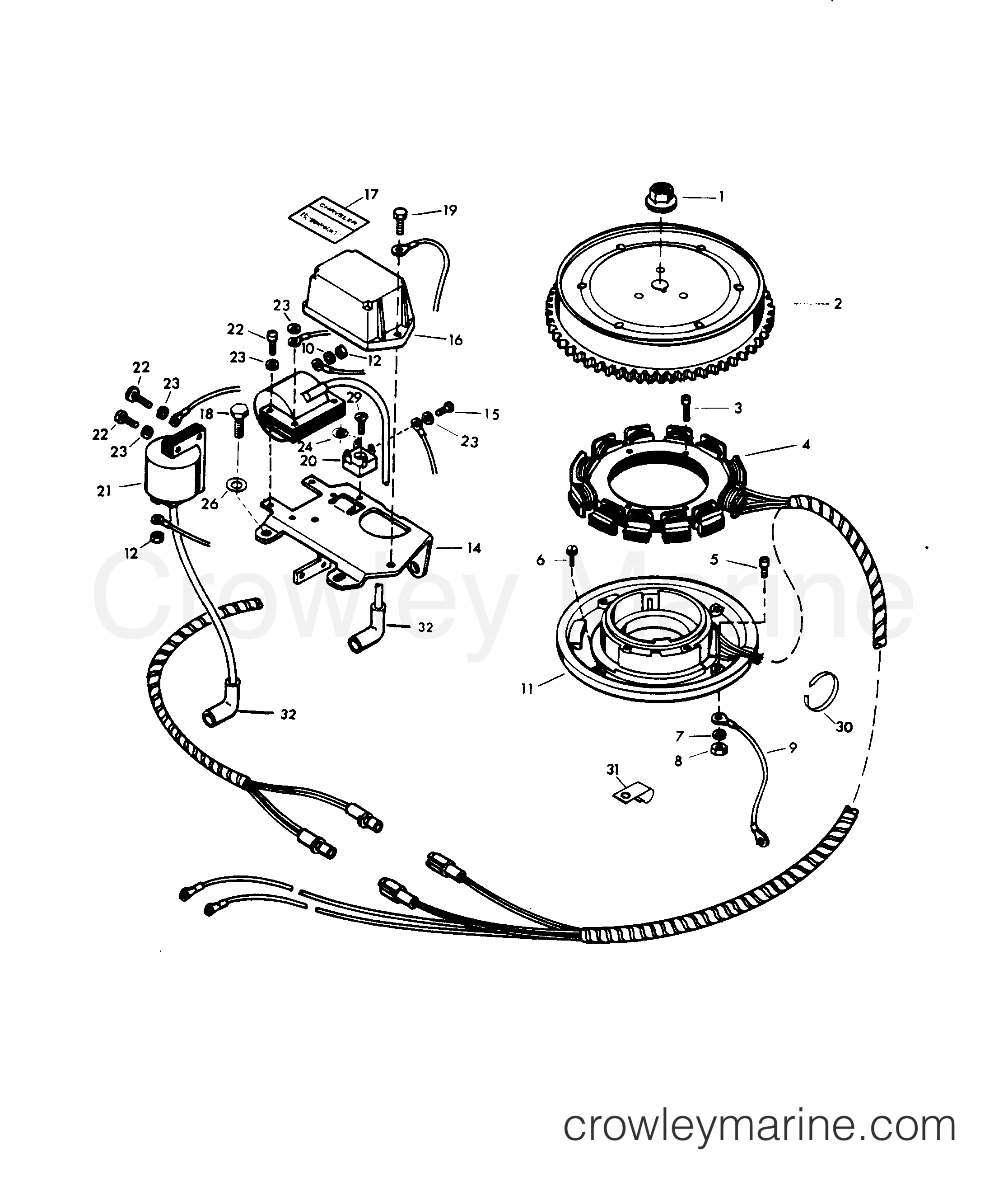 1979 Outboard 20 - H0207B79B - ALTERNATOR