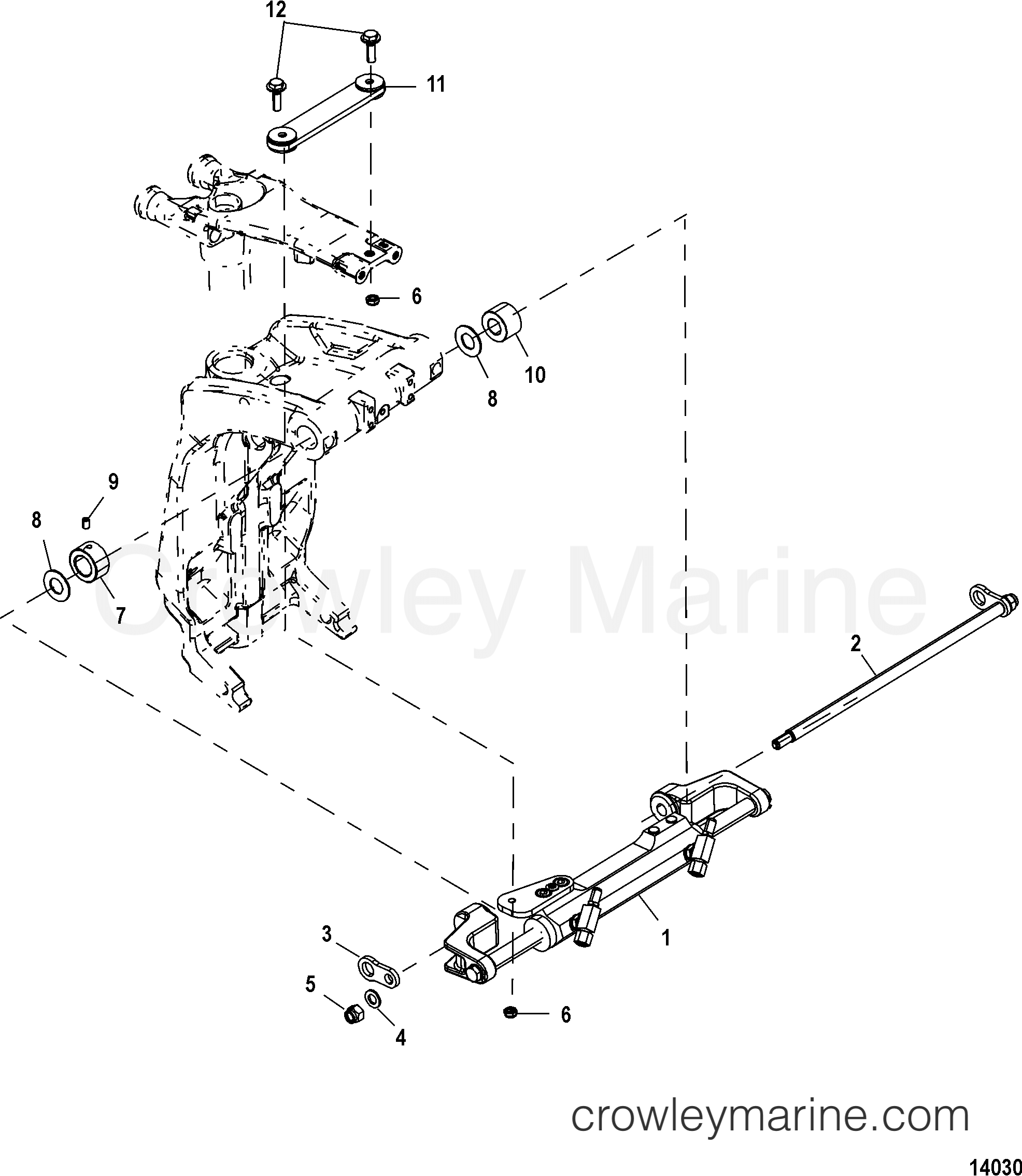 2006 Outboard 150 [L 4] - 7150V13UF - STEERING CYLINDER ASSEMBLY