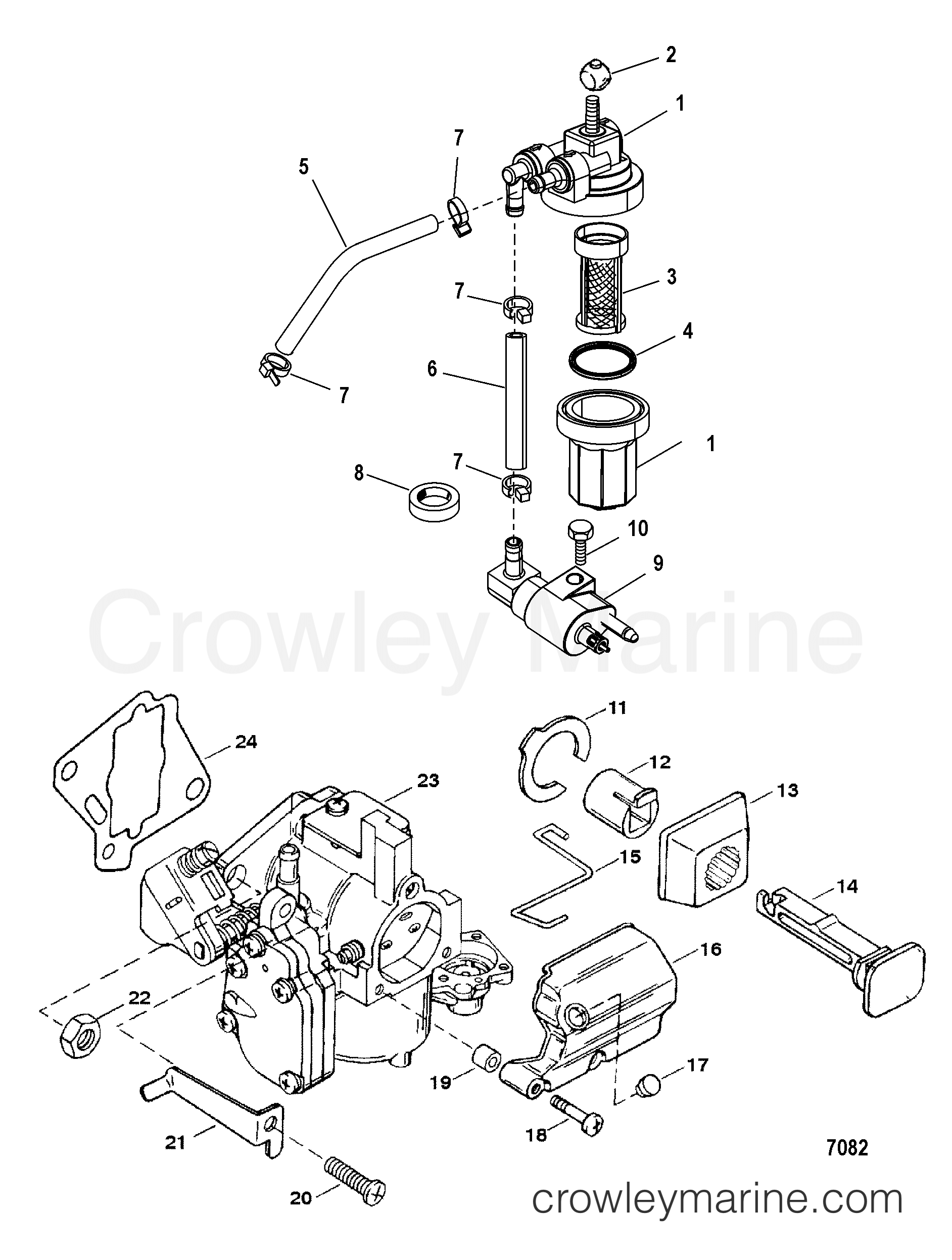 FUEL SYSTEM ENGINES) 2005 Mercury Outboard 25