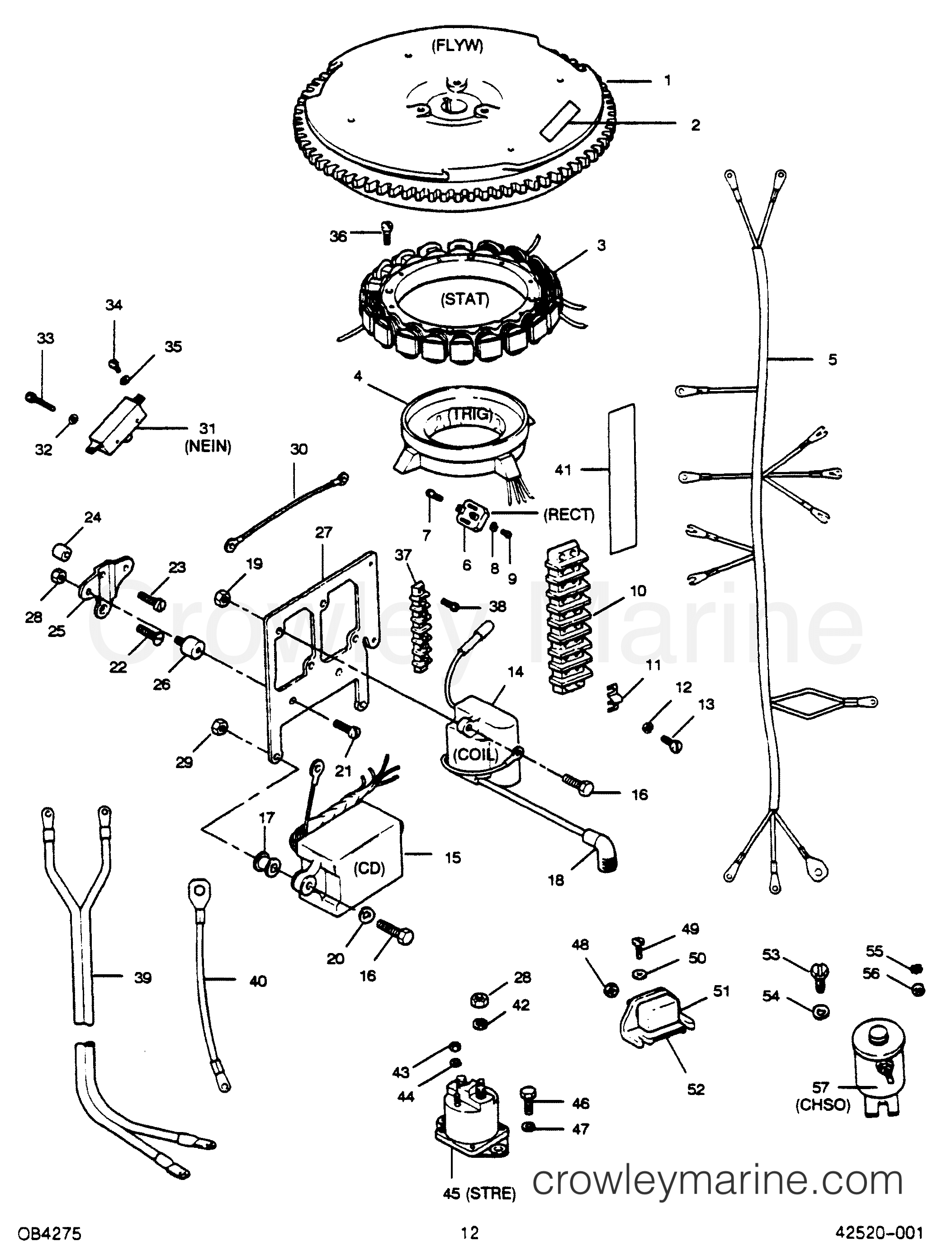 1989 Outboard 50 - 504D9B [Force] - ELECTRICAL COMPONENTS
