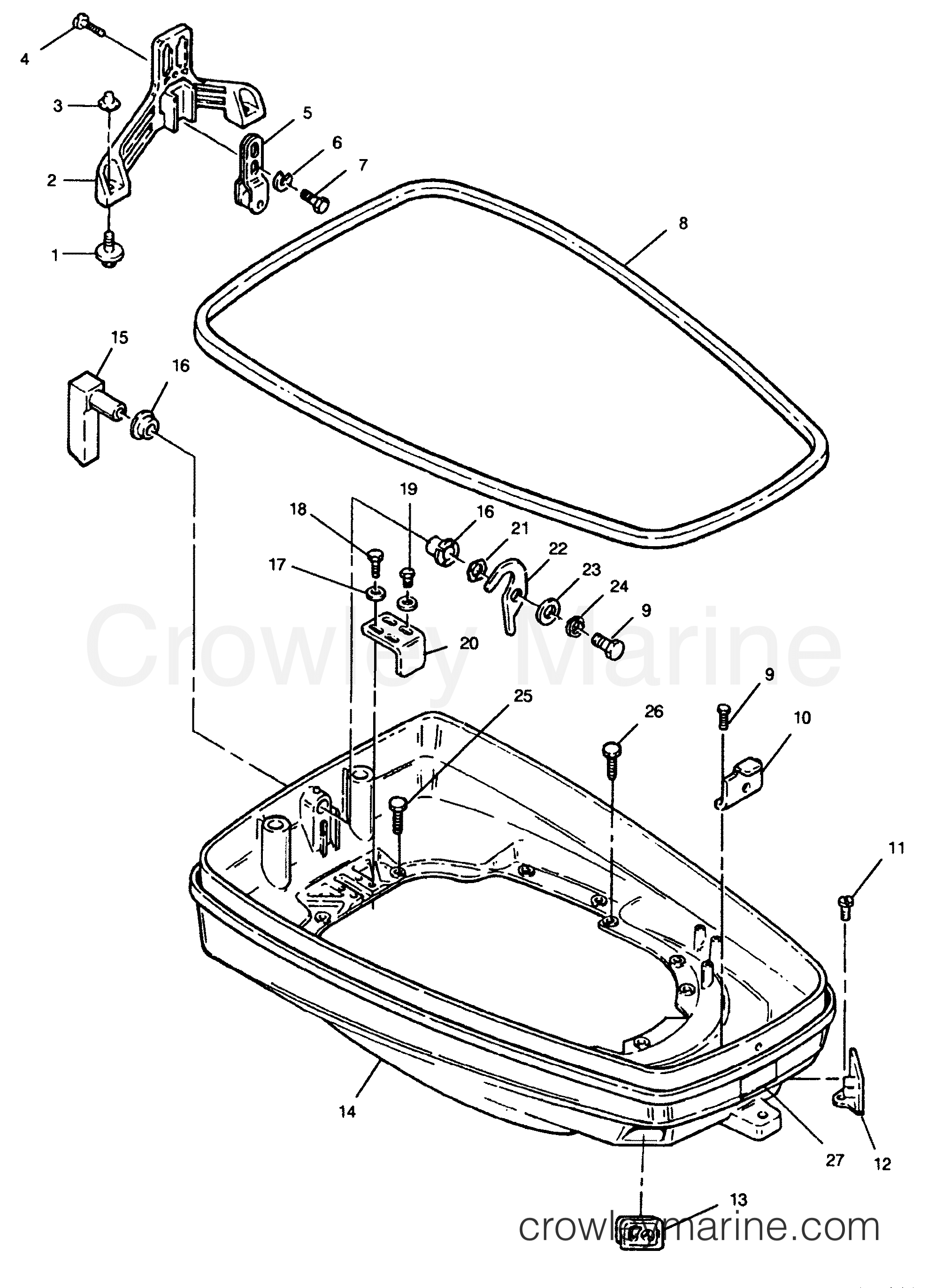 1991 Outboard 90 - 908F91D [Force] - SUPPORT PLATE