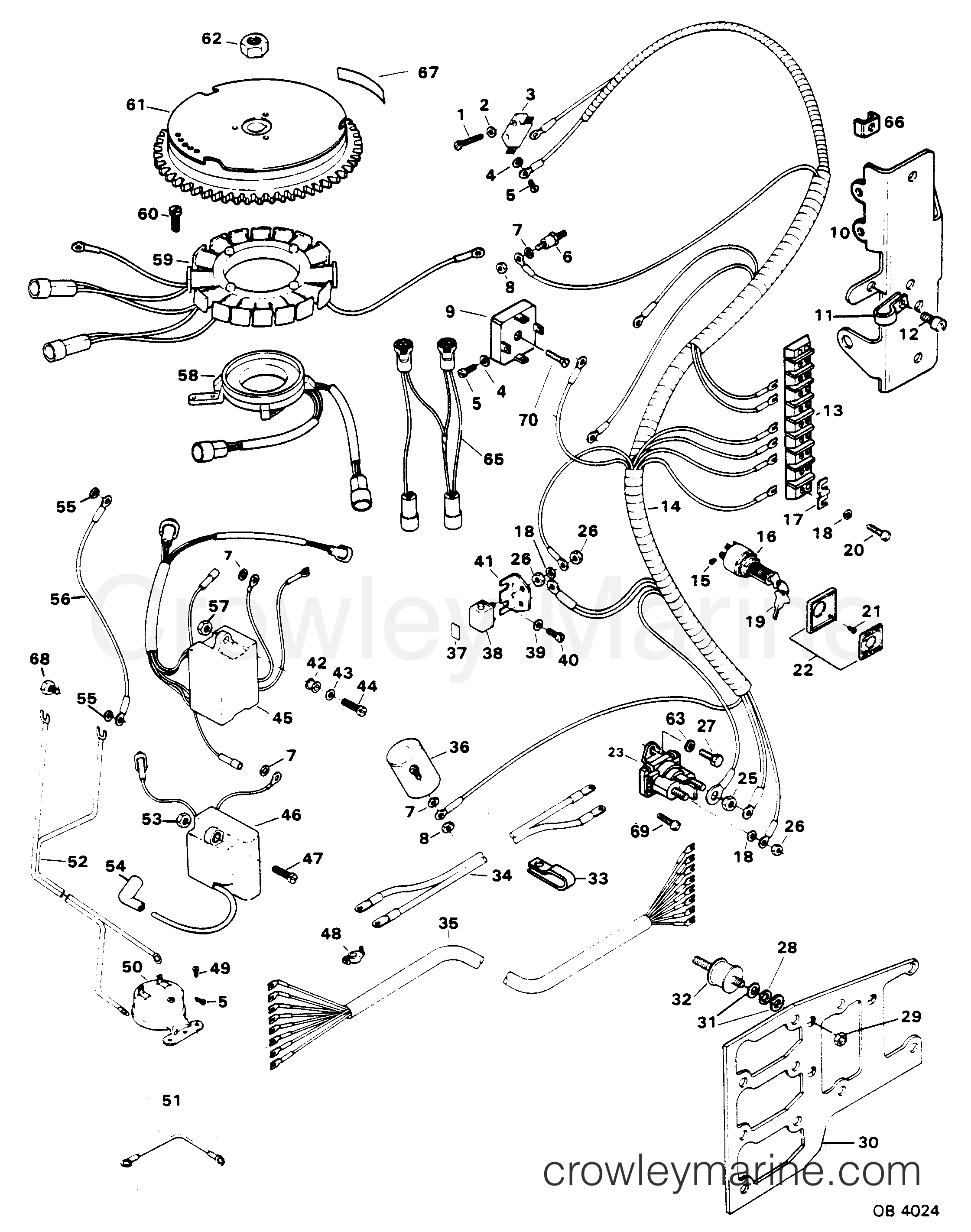 1984 Outboard 85 - 856F4A [Force] - ELECTRICAL COMPONENTS