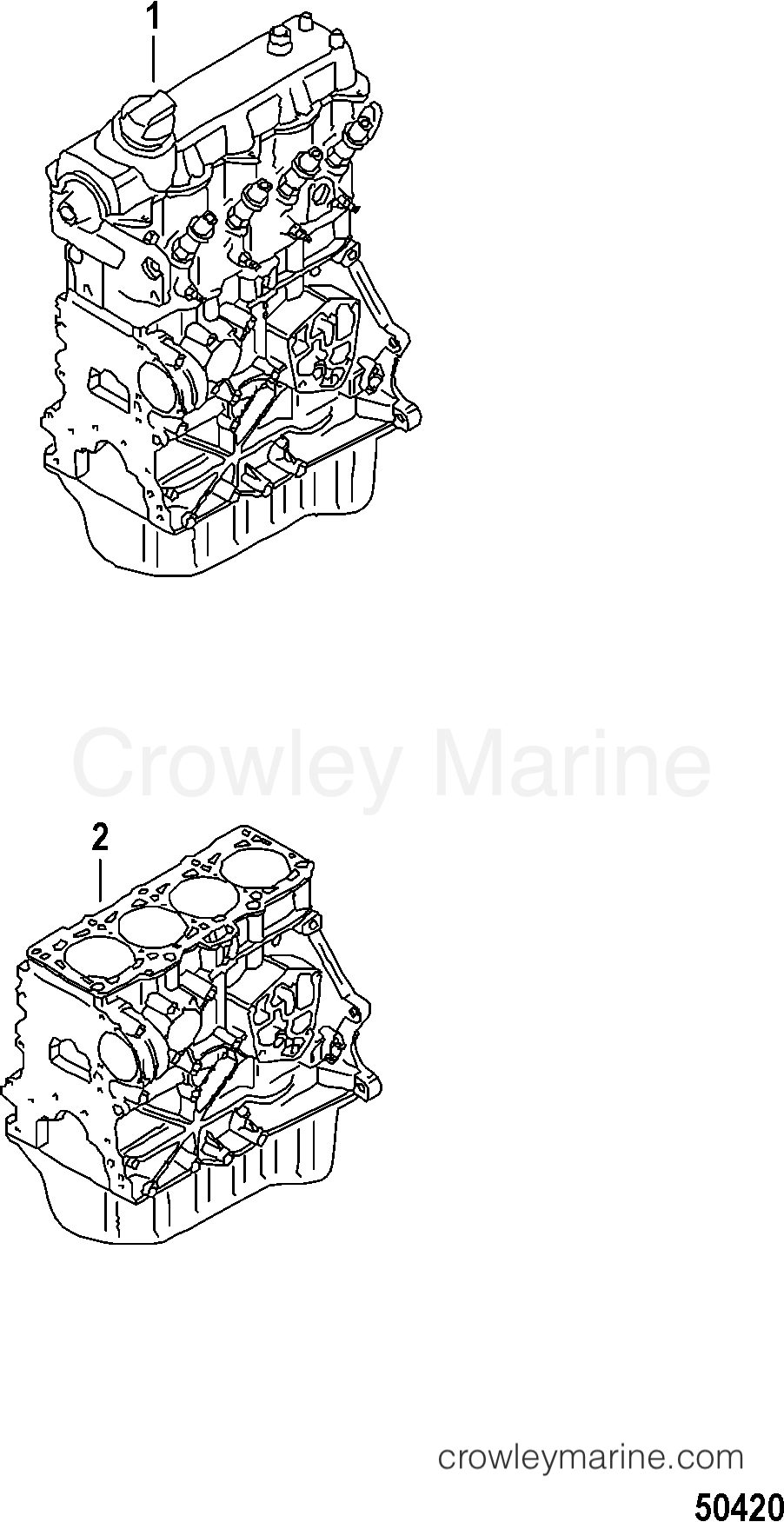 2012 Inboard Engine 1.9L SDI - 3D190036D - BASE ENGINE