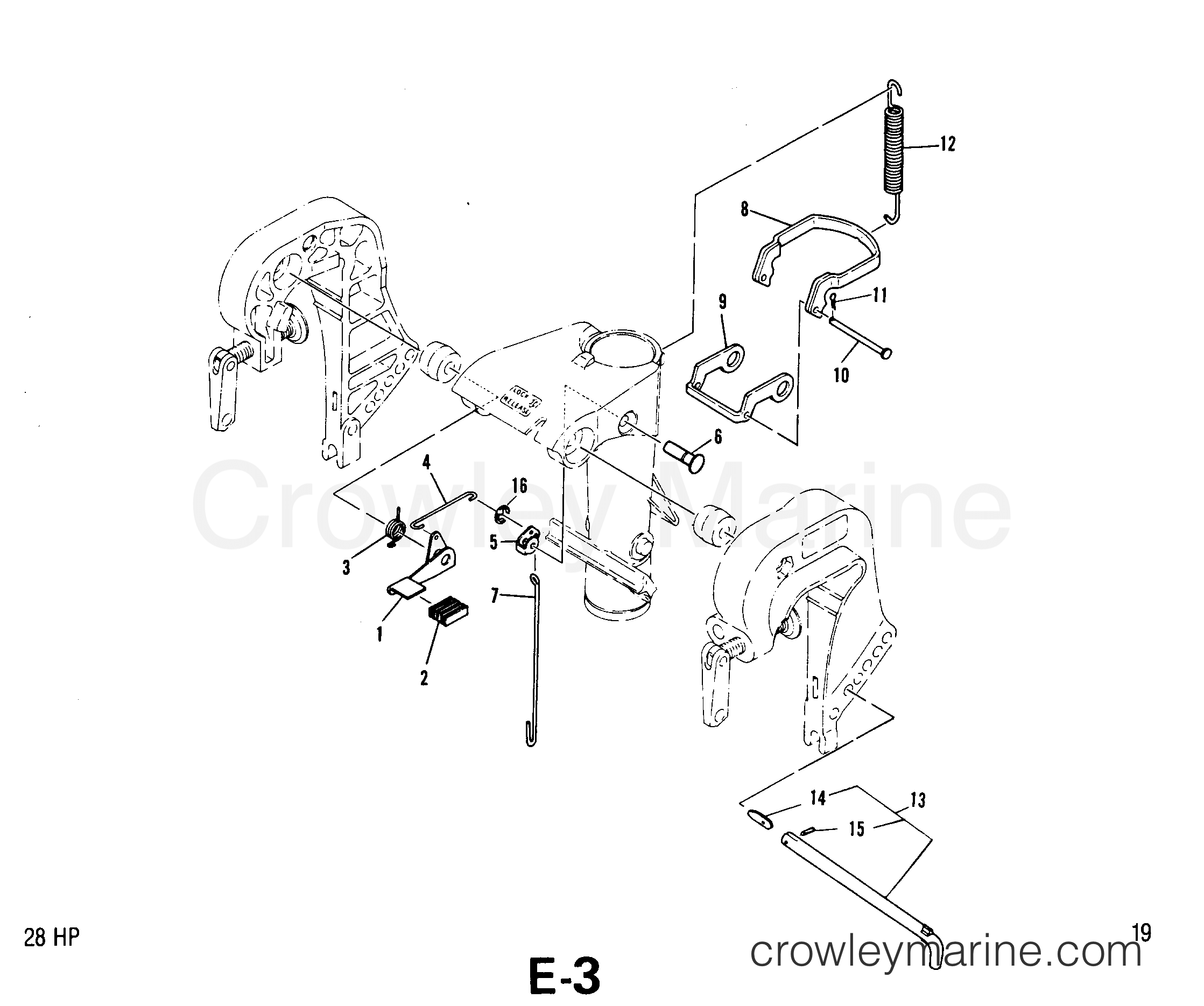 Serial Range Outboard 28 - 664-25801 AND UP [E] - REVERSE LOCK