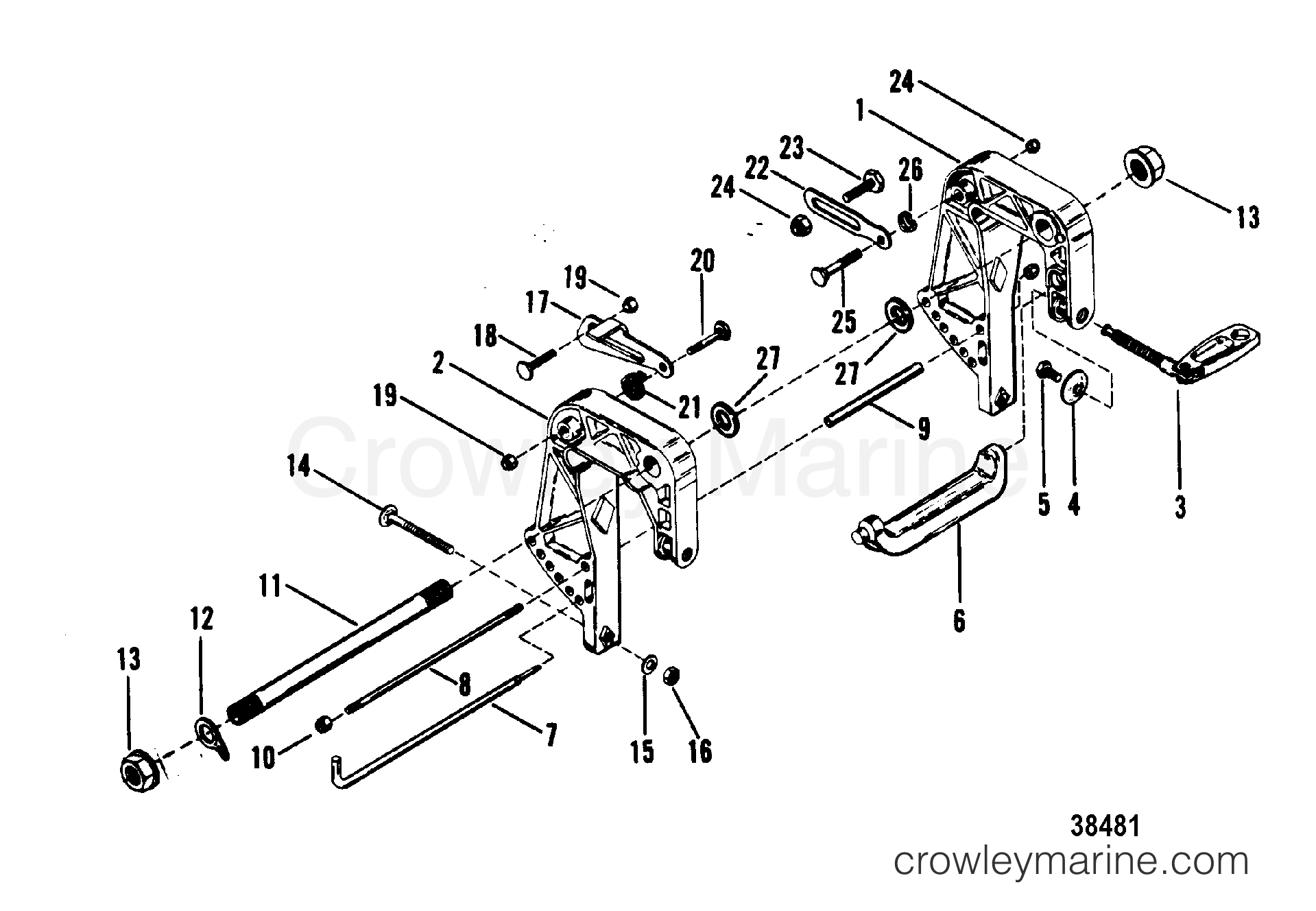 1984 Outboard 20 [E] - 7020504 - CLAMP BRACKET ASSEMBLY