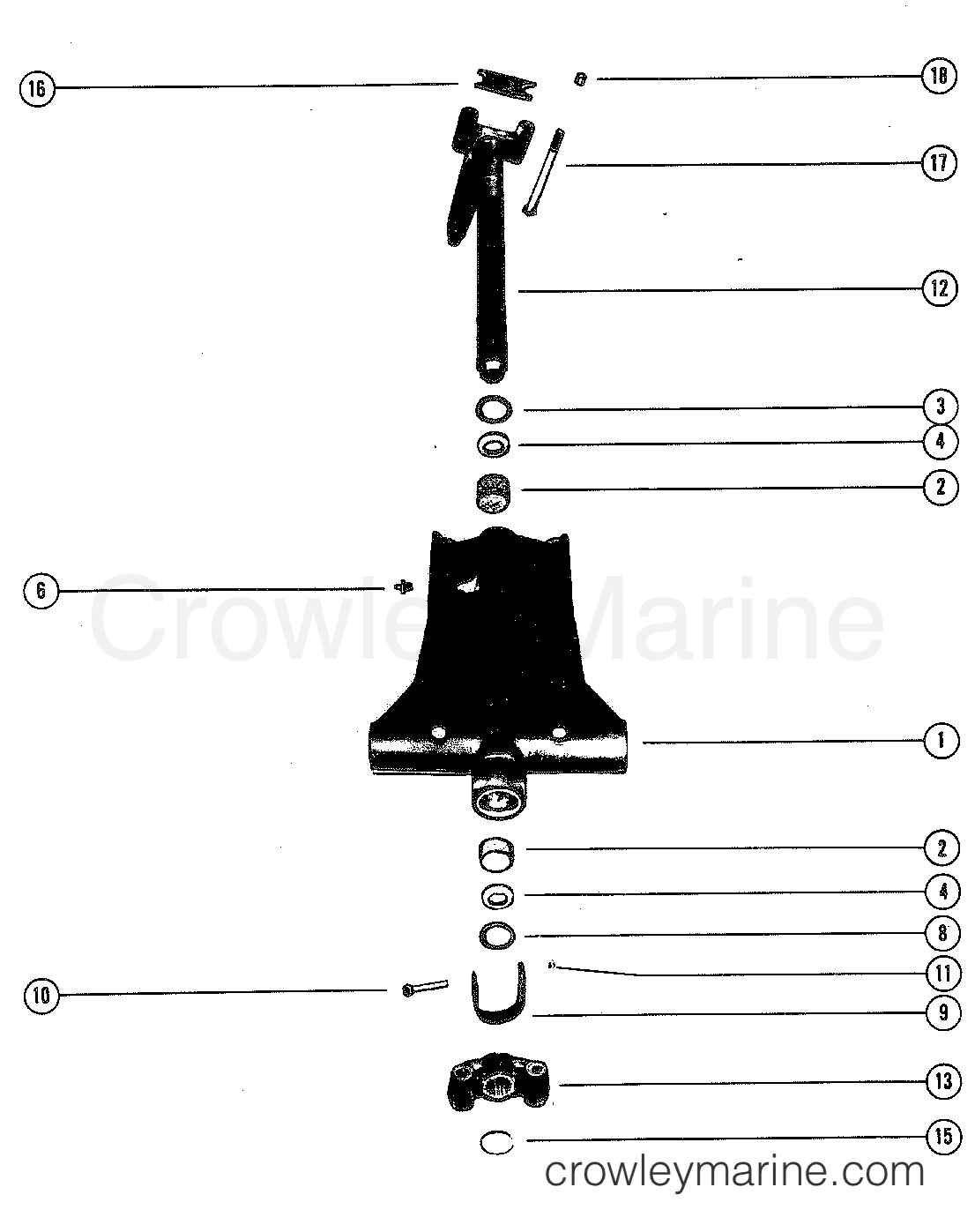 1979 Outboard 80 [ELPT] - 7080629 - SWIVEL BRACKET ASSEMBLY