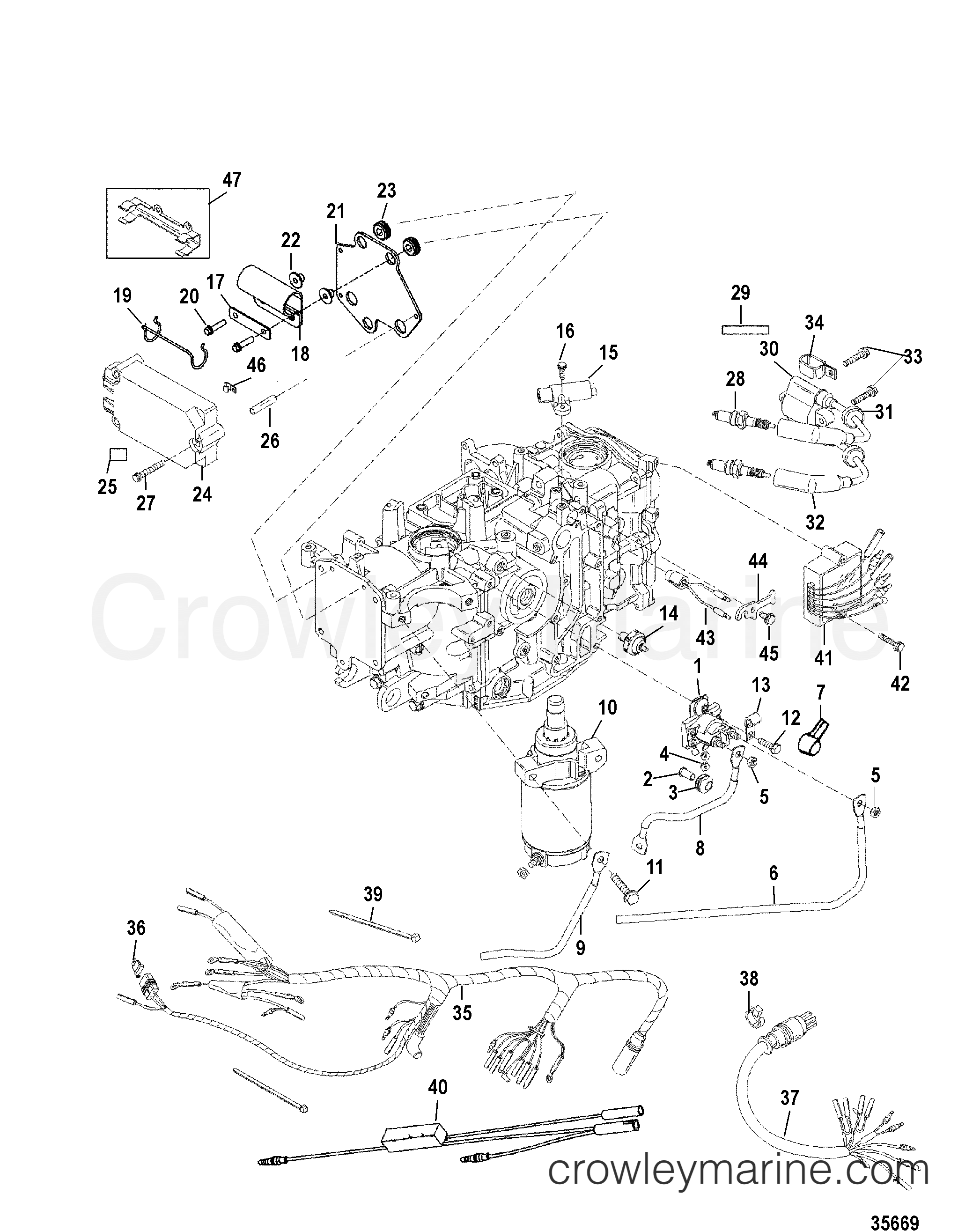 1998 Outboard 25 [MH 4] - 7F25312GE - ELECTRICAL COMPONENTS