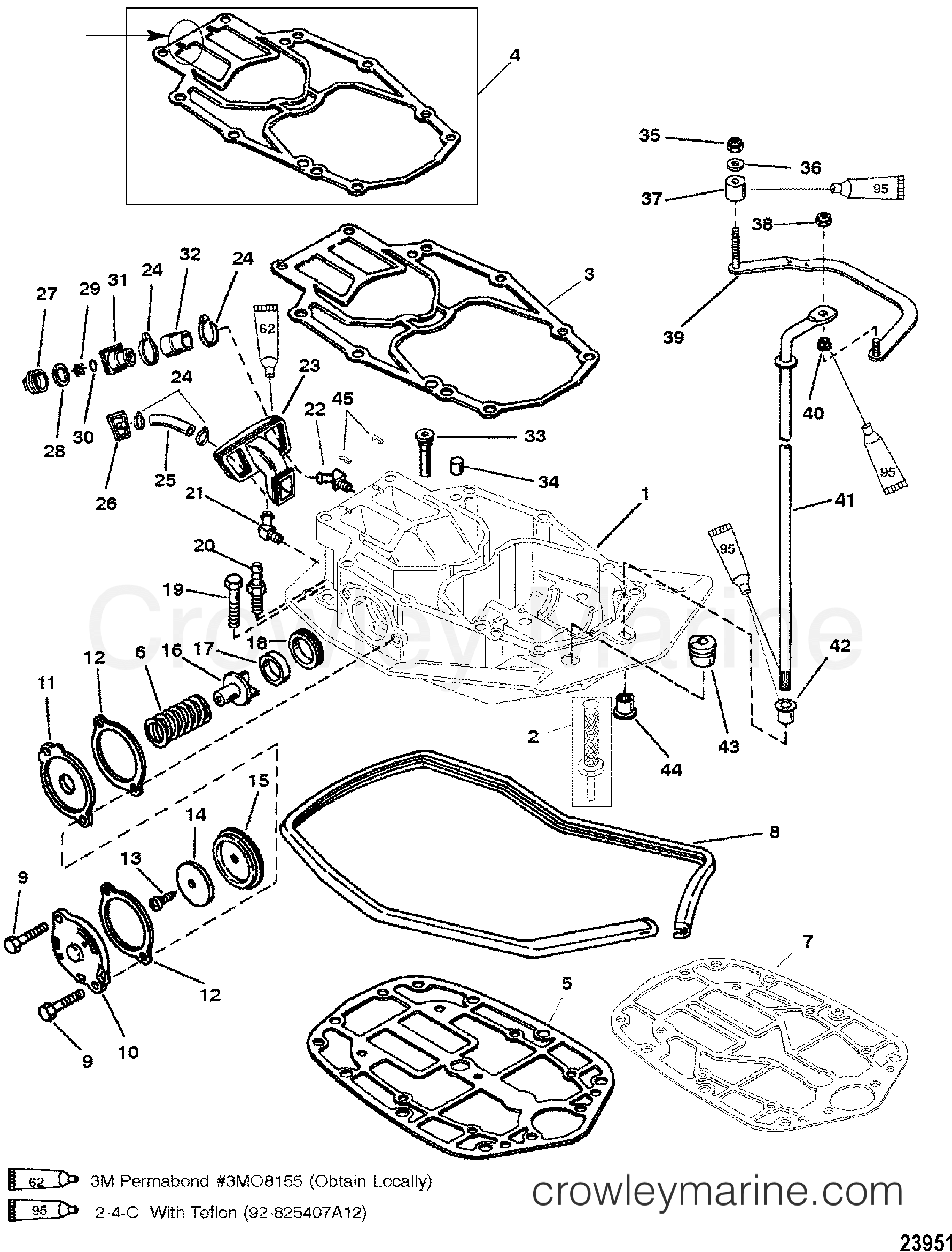 1994 Outboard 225 [XXL] - 7225432CD - EXHAUST PLATE