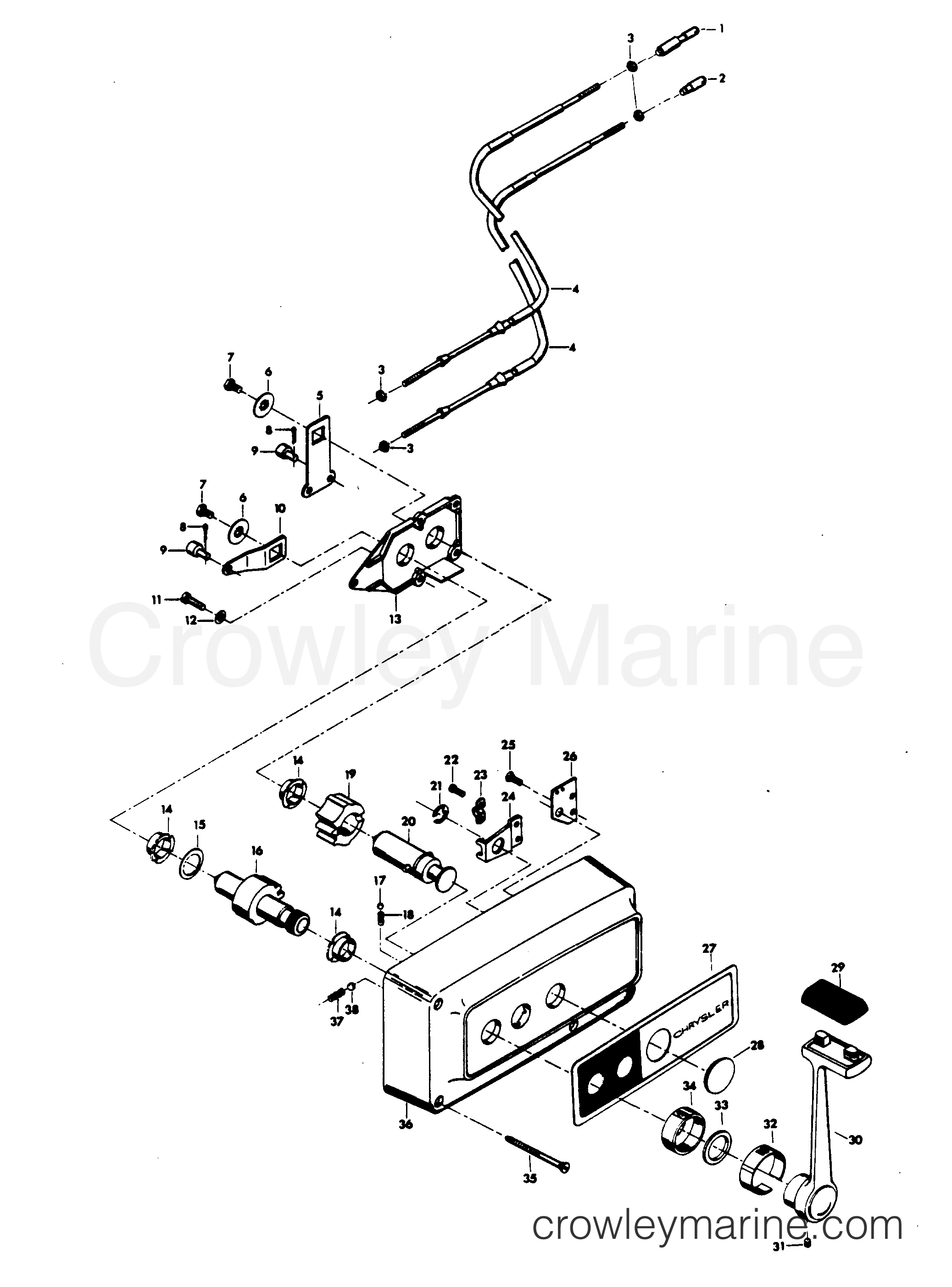 1978 Outboard 65 - H0659B78B - REMOTE CONTROL