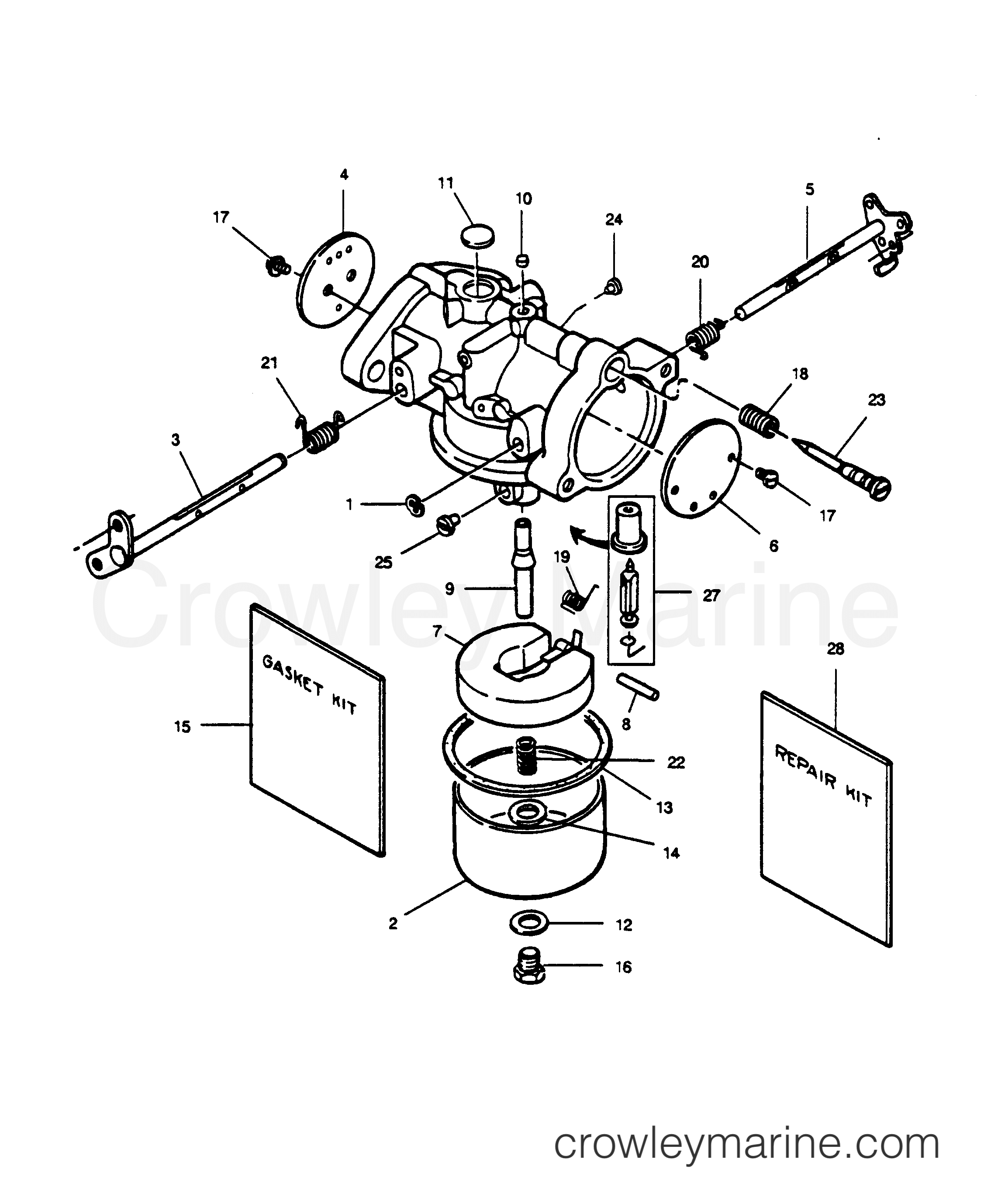 1989 Outboard 85 - 856A9F [Force] - CARBURETOR
