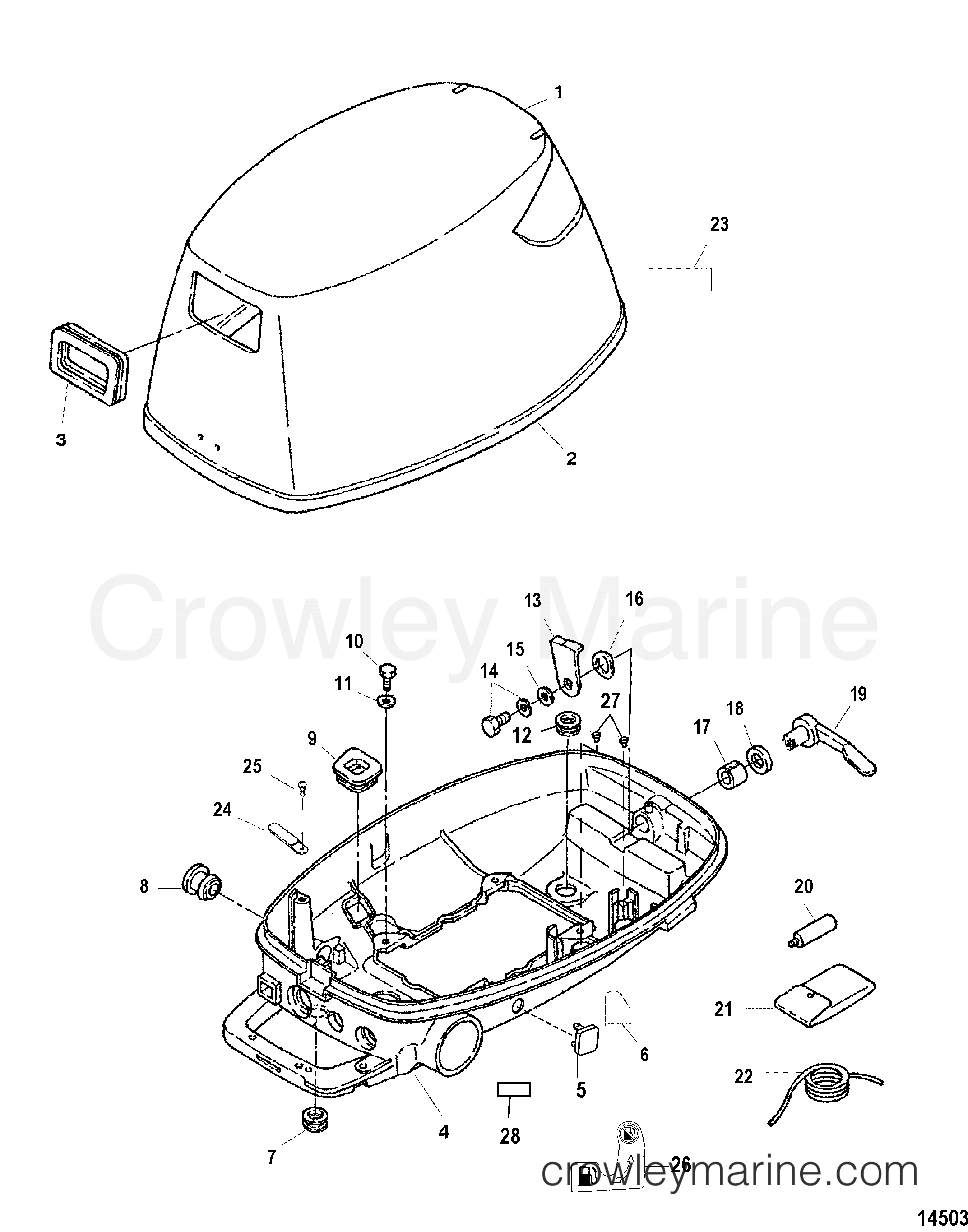 2006 Outboard 4 [M 4] - 7F04201UK - COWLING