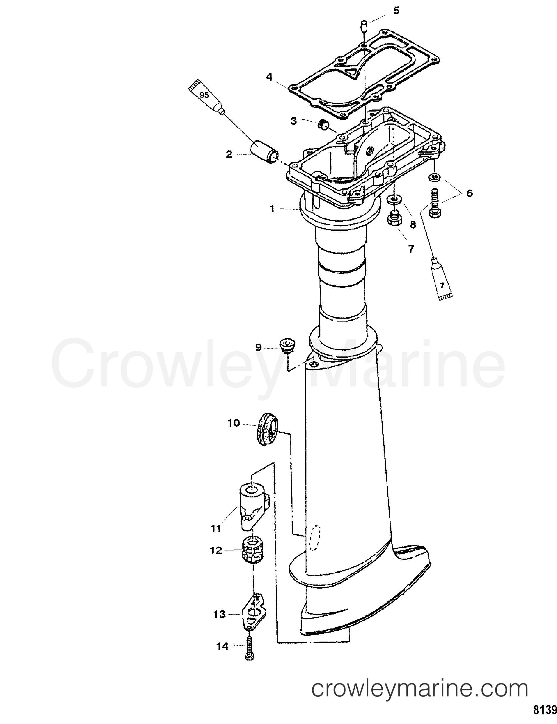 2001 Outboard 5 [ML 4] - 7F05211KM - DRIVESHAFT HOUSING