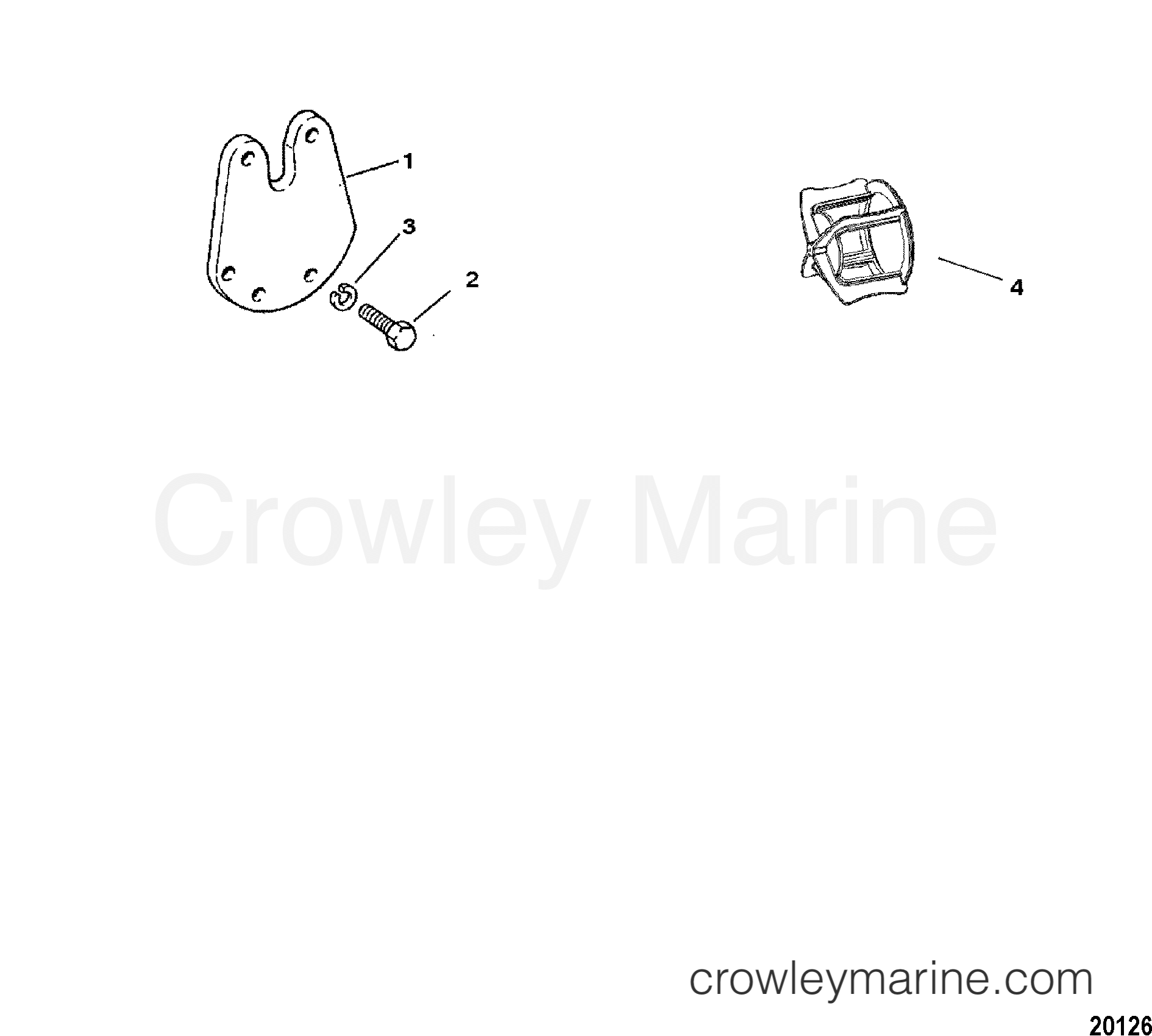 EXHAUST BLOCKOFF PLATE 1998 Stern Drive 7.4L [BRAVO MPI] 4542067LS