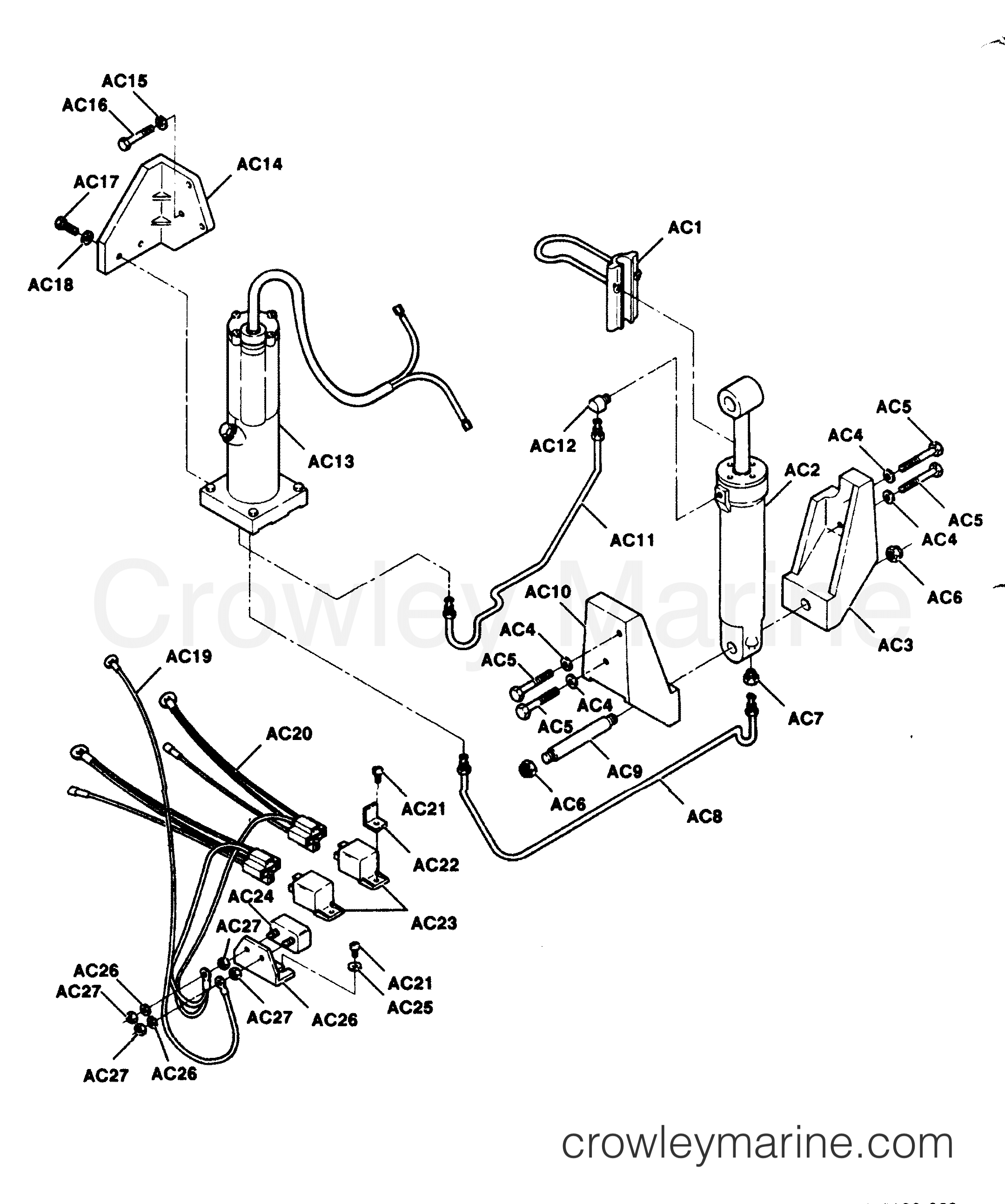 1991 Outboard 50 - 507A91C [Force] - POWER TRIM UNIT