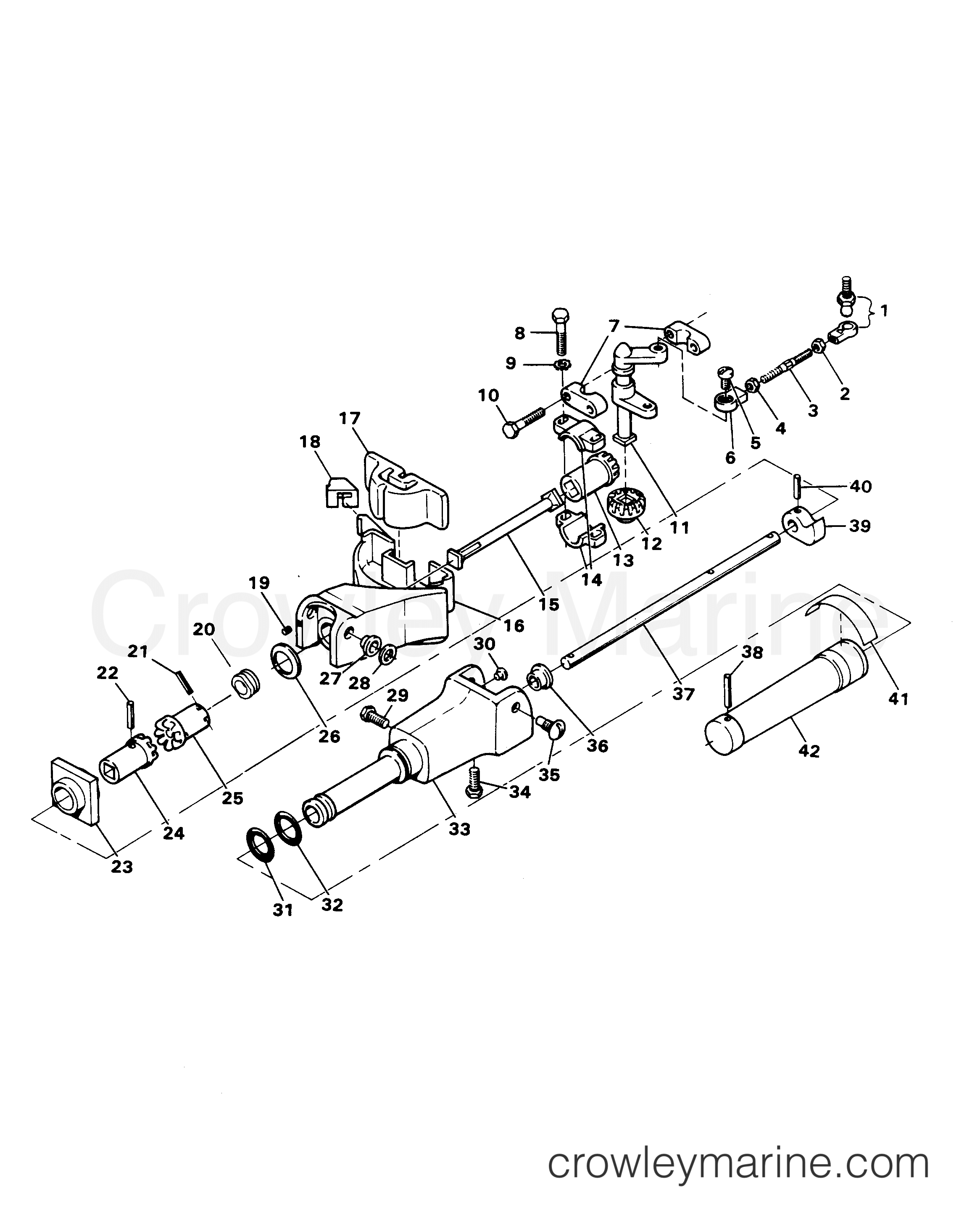 1981 Outboard 7.5 - 72B1D - STEERING ARM