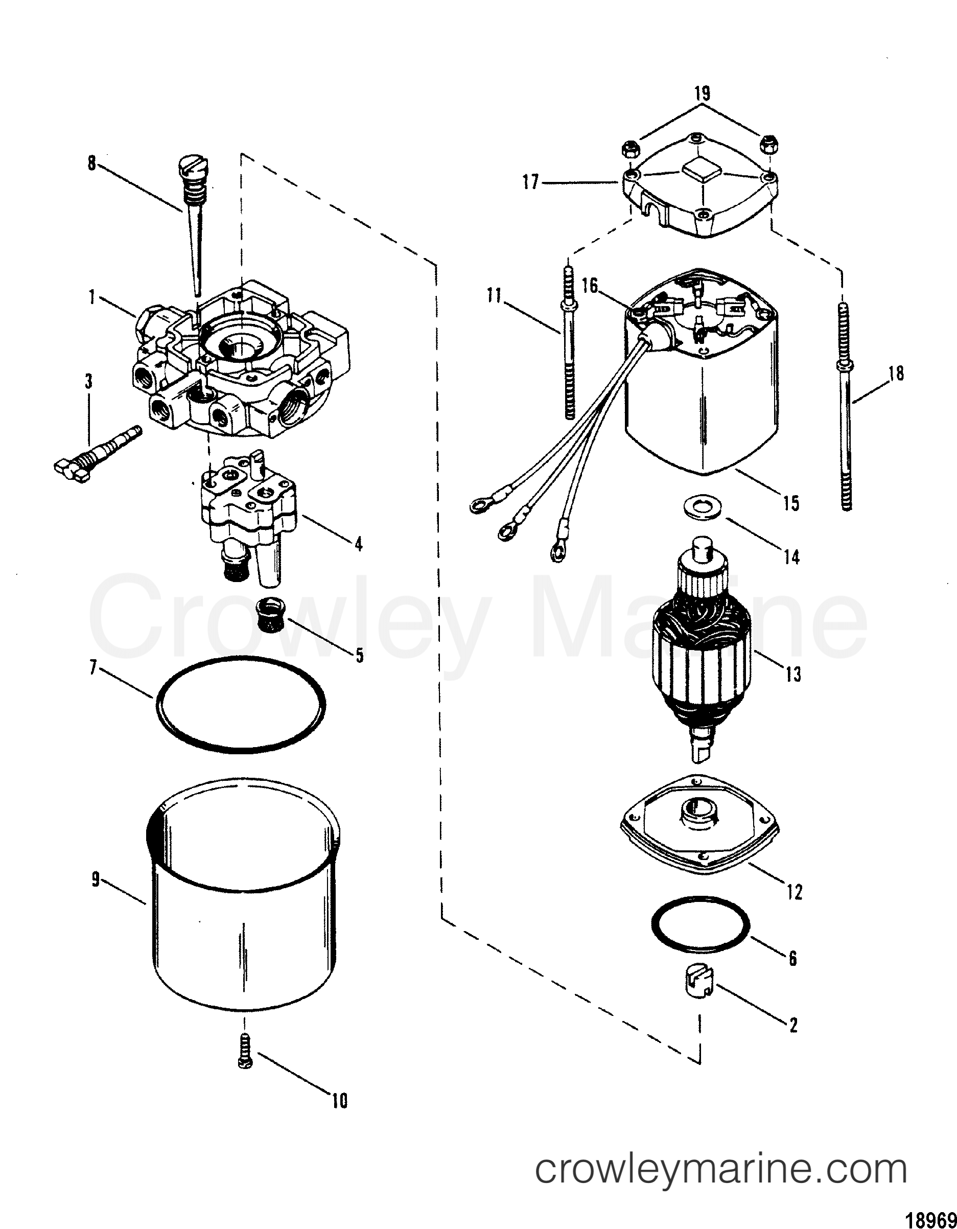1983 Outboard 200 [EXLPT] - 7200643 - HYDRAULIC PUMP