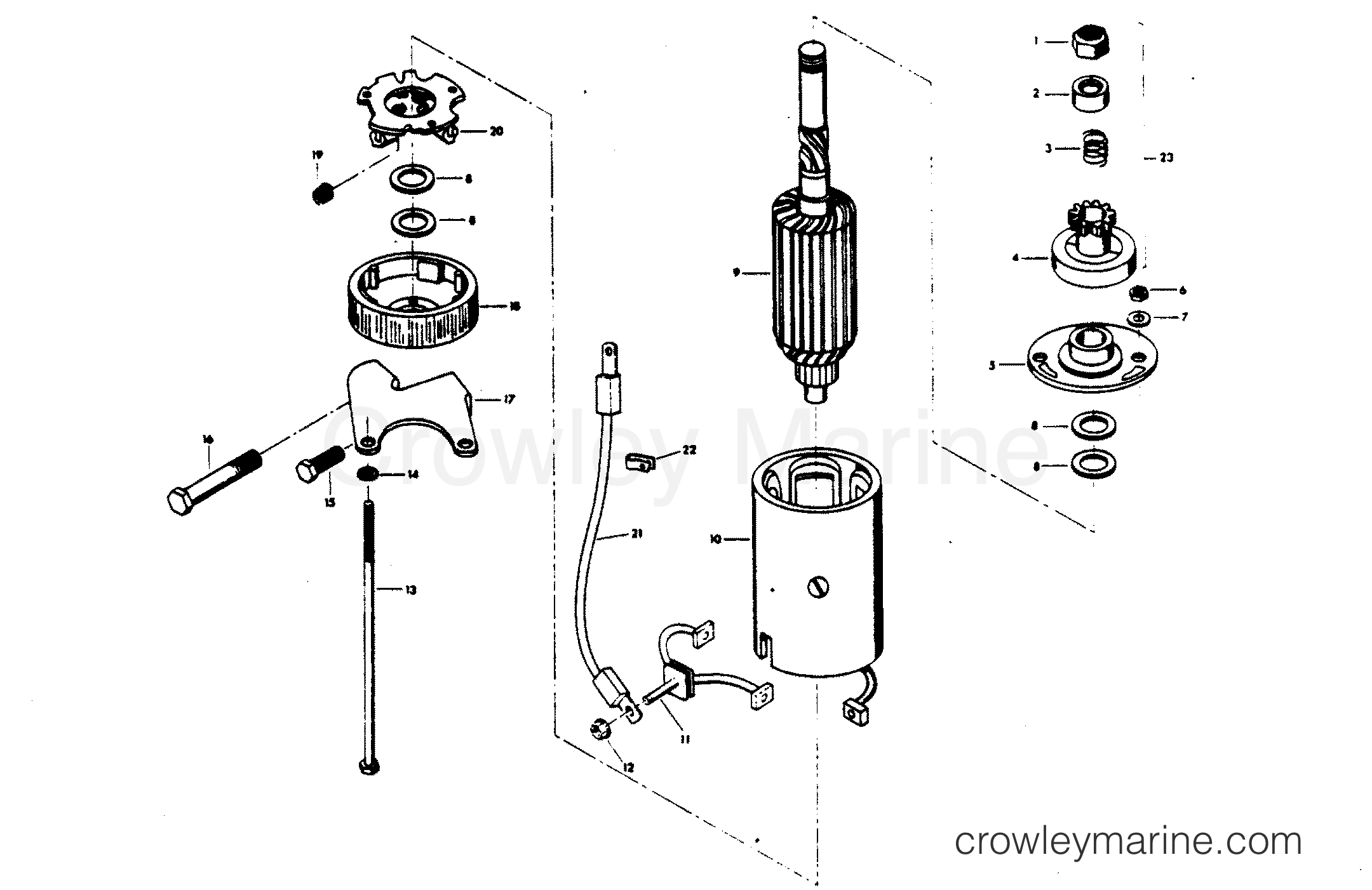 1976 Outboard 75 - 757BC - STARTER