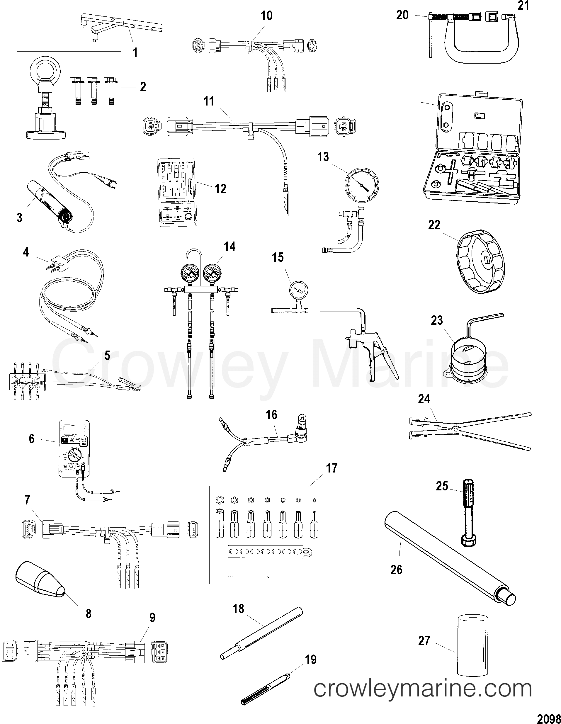 2002 Outboard 115EFI [ELPT 4] - 7115F13LD - TOOLS 1