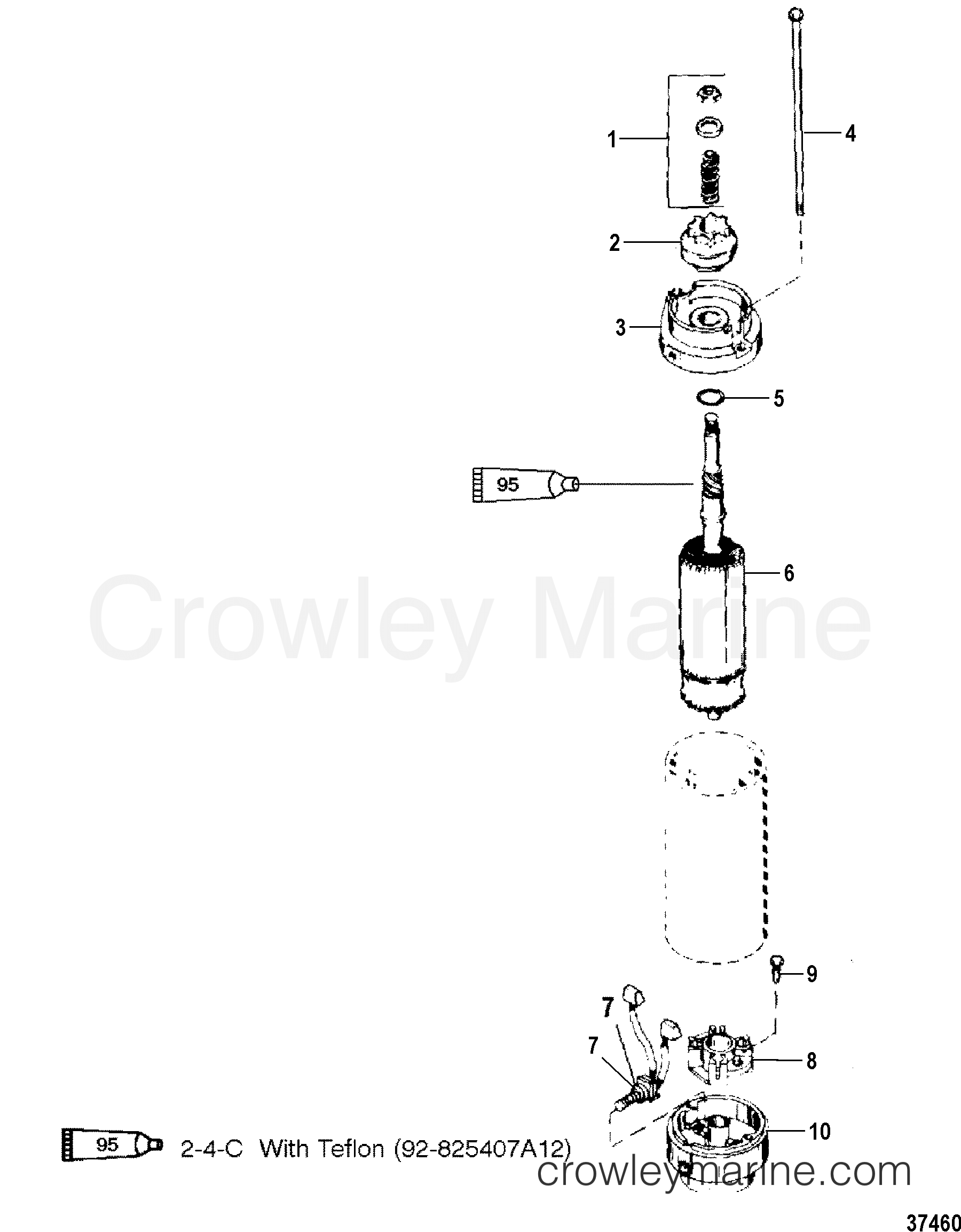 1997 Outboard 175 [XL EFI] - 7175423FD - STARTER MOTOR