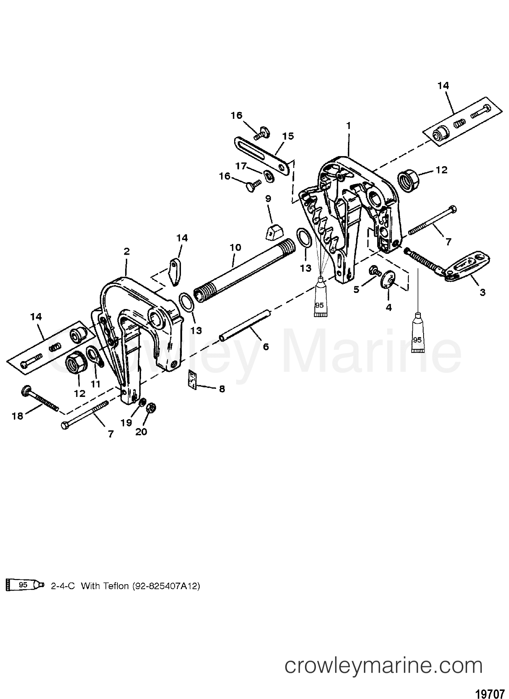 1996 Outboard 15 [M] - 7015208EW - CLAMP BRACKET