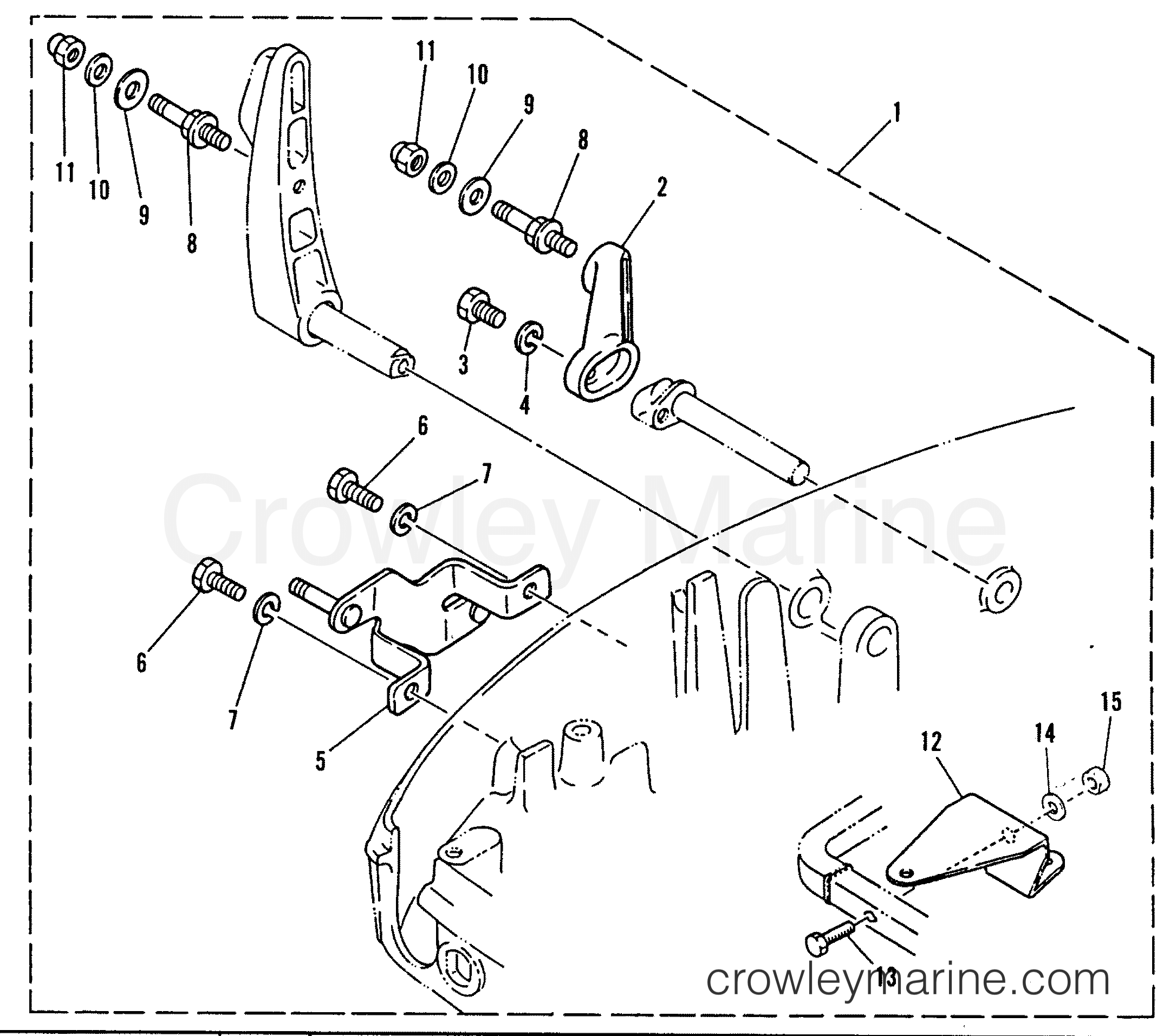 1986 Outboard 40 [ELO] - 7040716 - REMOTE CONTROL ATTACHING KIT