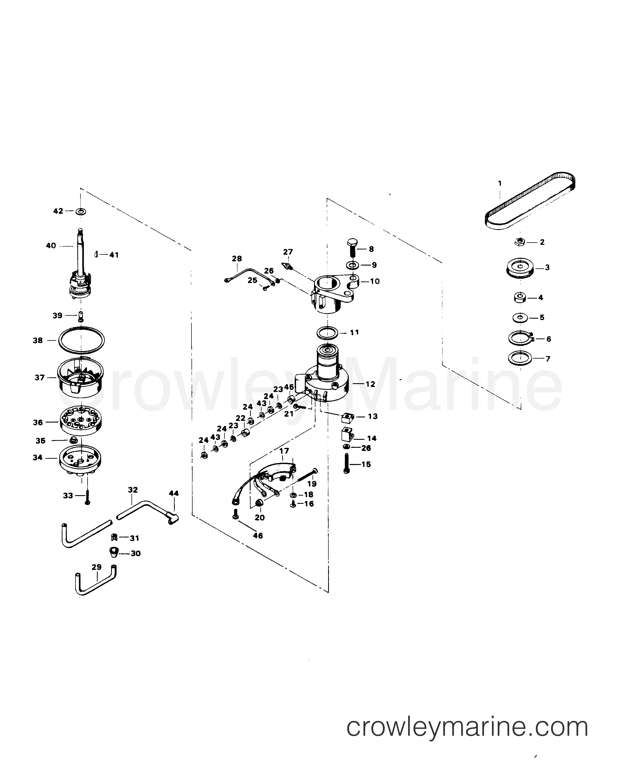 1982 Force Outboard 140 - H1408H82D - DISTRIBUTOR